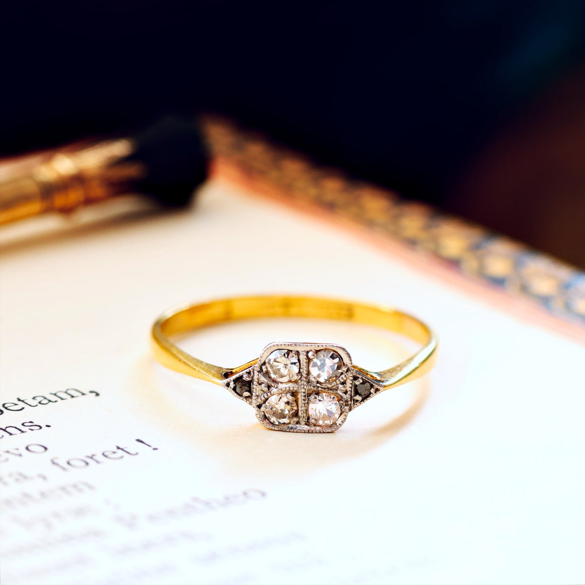 Petite Pretty Vintage Art Deco Diamond Ring