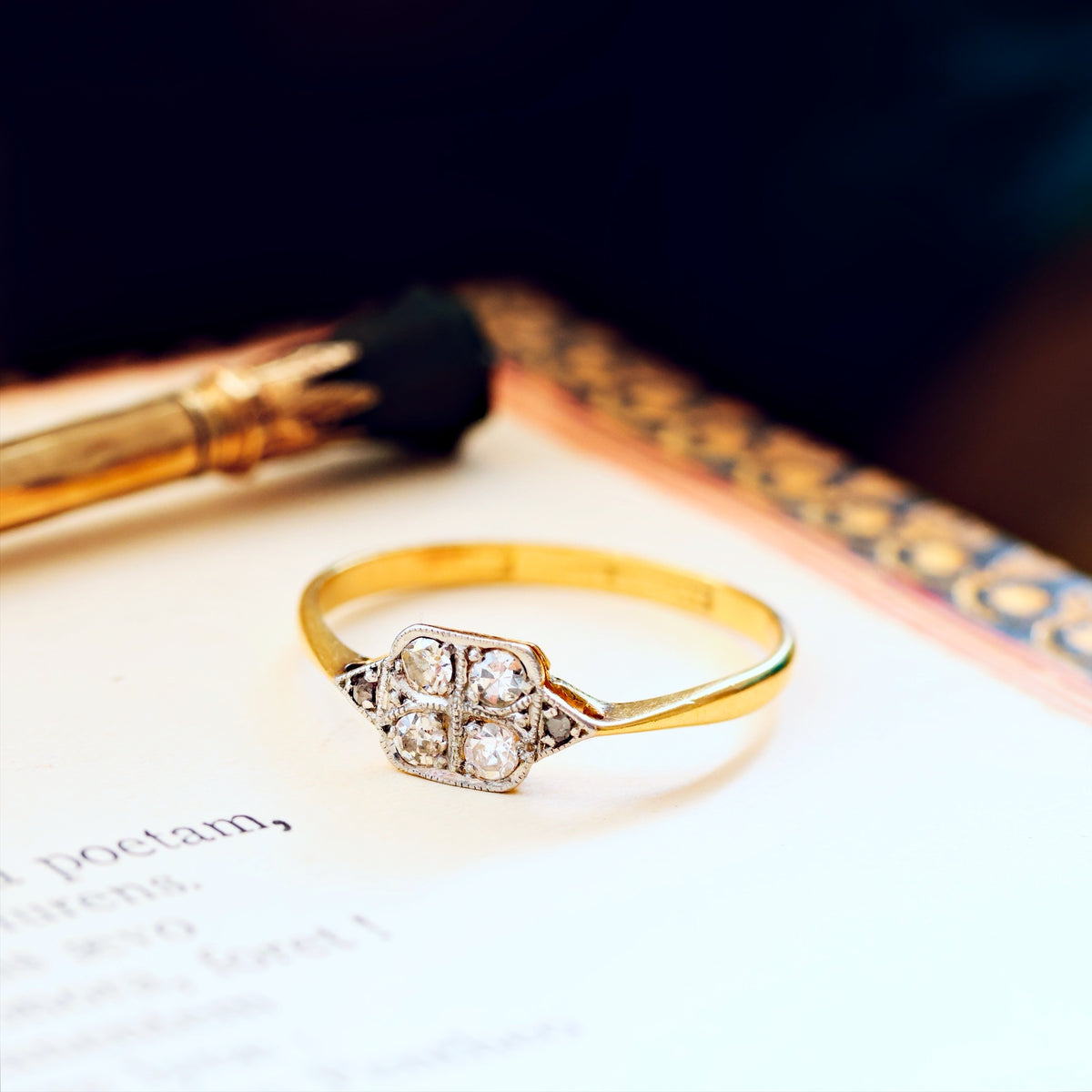 Petite Pretty Vintage Art Deco Diamond Ring