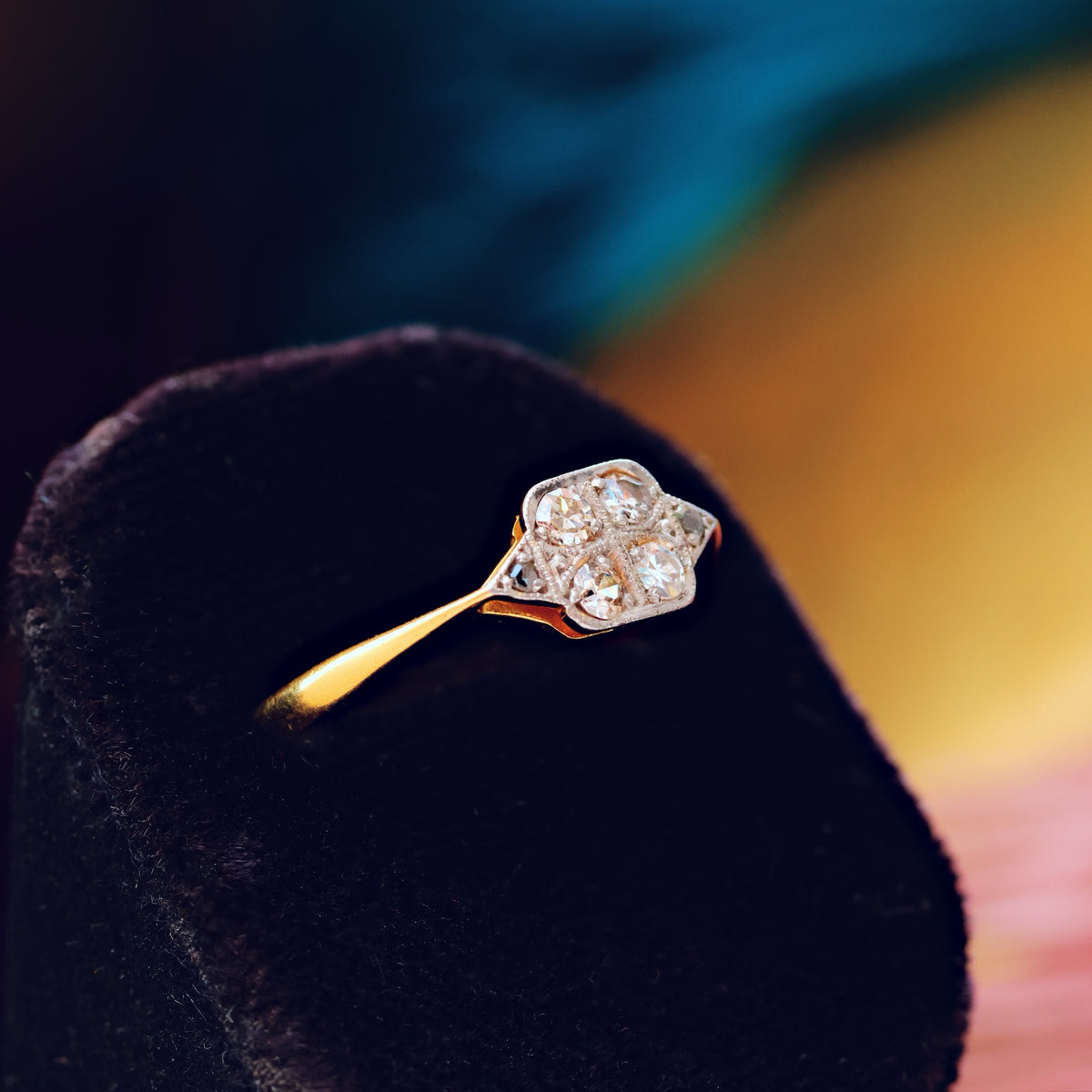 Petite Pretty Vintage Art Deco Diamond Ring