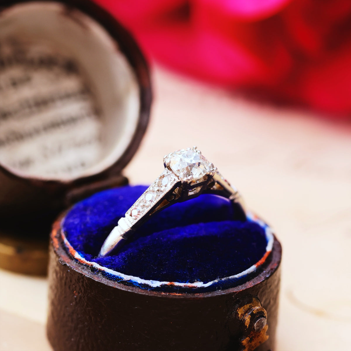 Vintage Art Deco Diamond Solitaire Engagement Ring