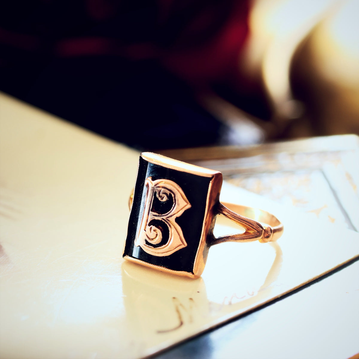 Vintage 1950's Initial 'B' Signet Ring