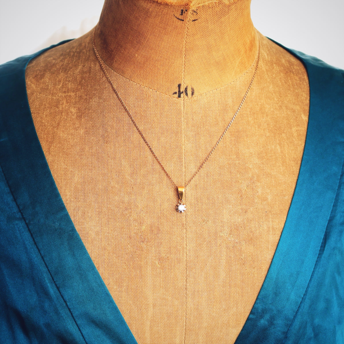 Vintage Brilliant-cut Diamond Solitaire Pendant