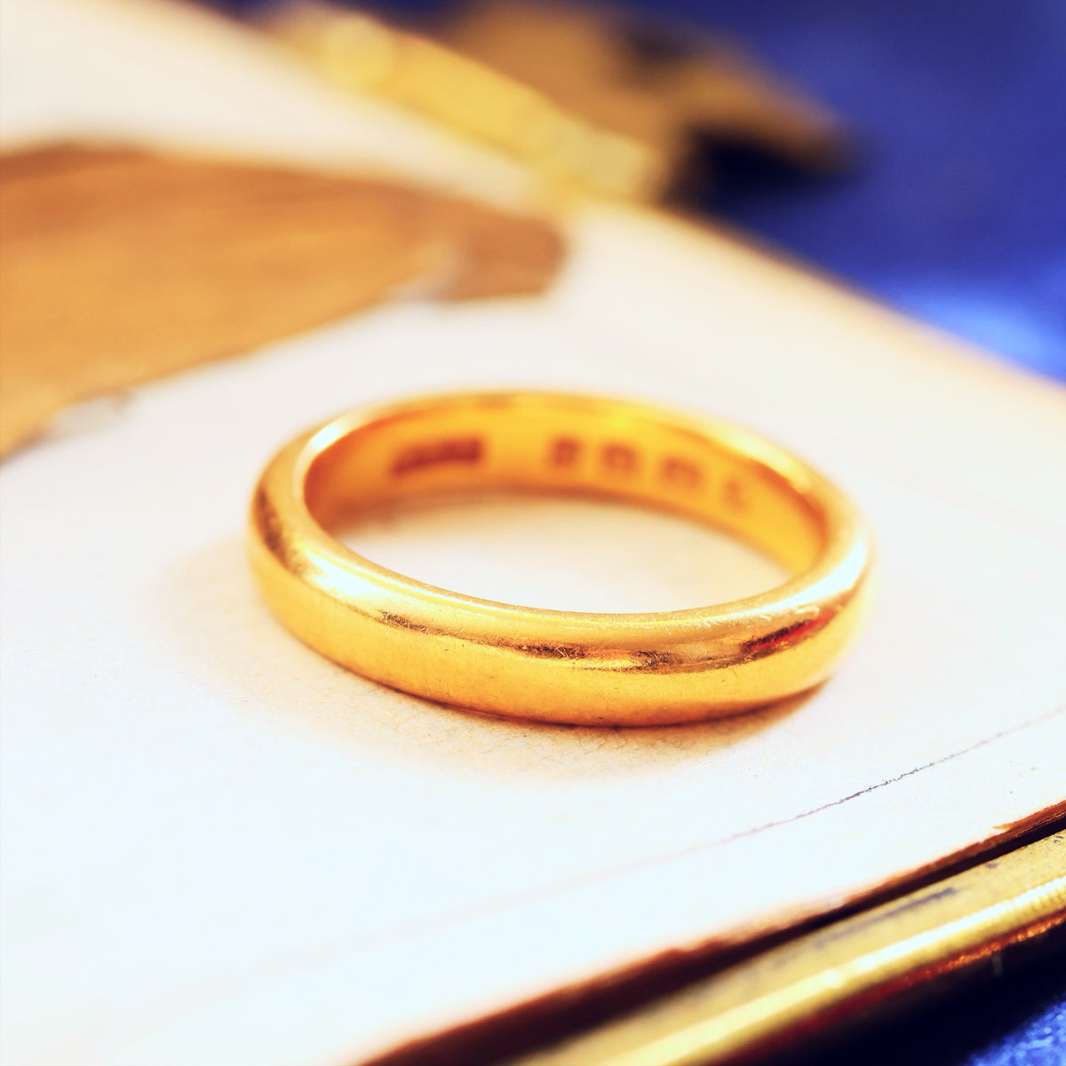 Vintage Date 1927 22ct Gold Wedding Ring
