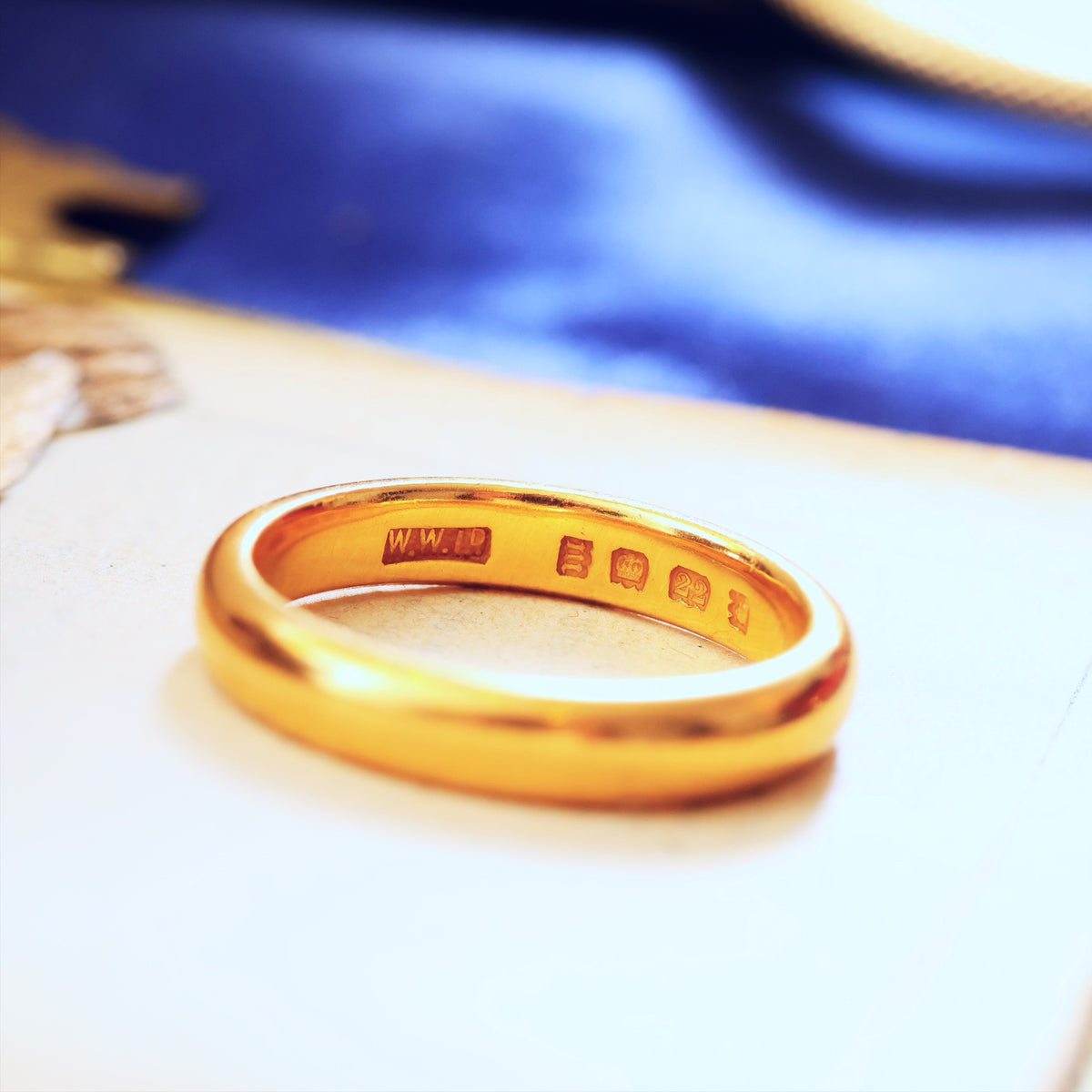 Vintage Date 1927 22ct Gold Wedding Ring