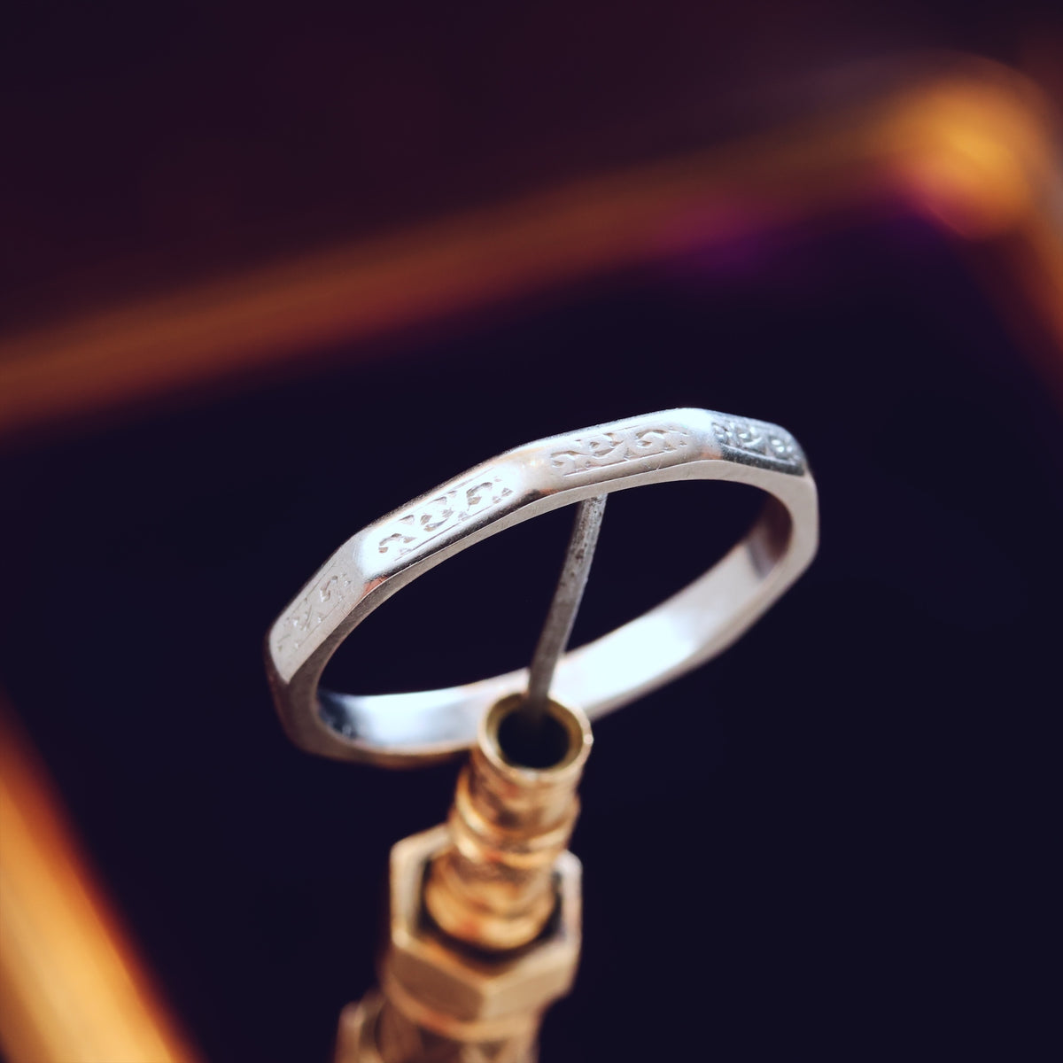 Vintage Date 1949 Size N/6.75 White Gold Wedding Ring