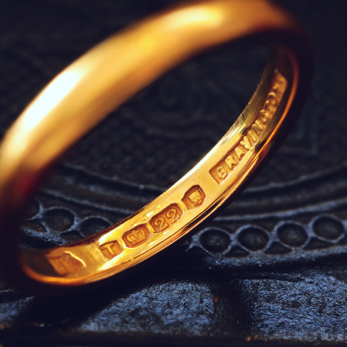 Vintage Date 1954 22ct Gold Wedding Ring