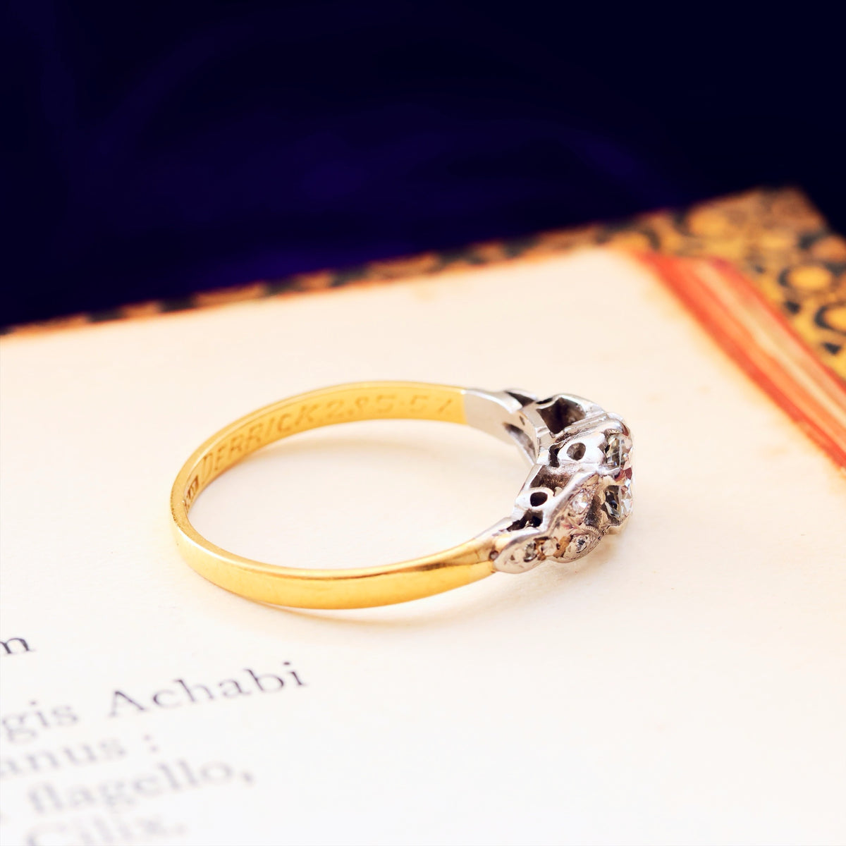 Vintage Date 1957 Diamond Engagement Ring