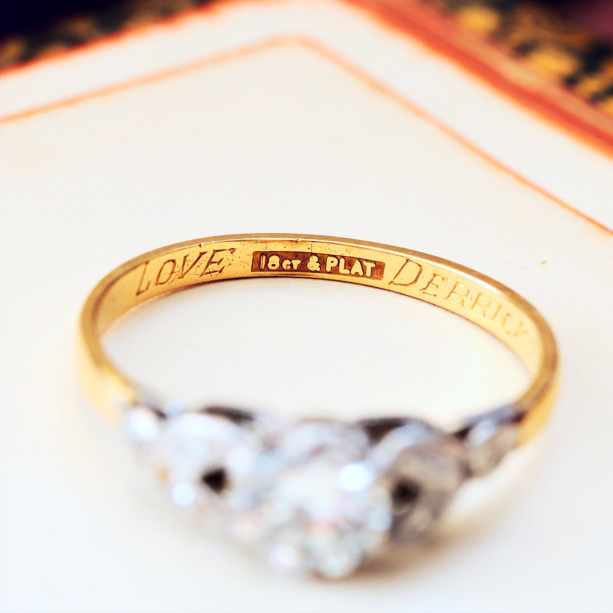 Vintage Date 1957 Diamond Engagement Ring
