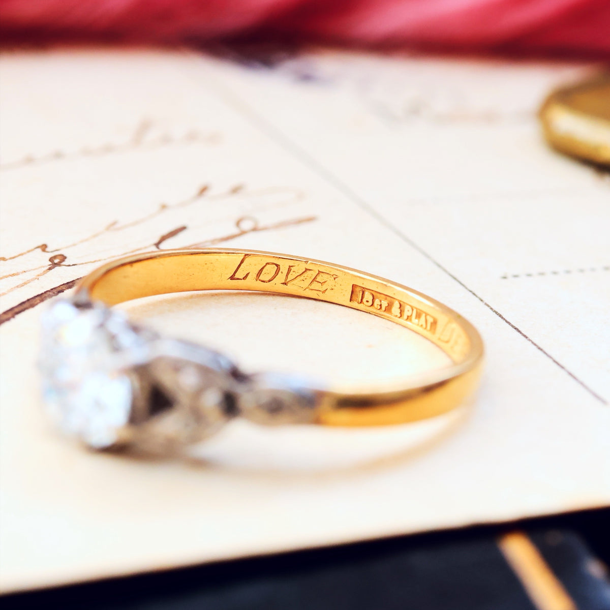 Vintage Date 1957 Diamond Engagement Ring