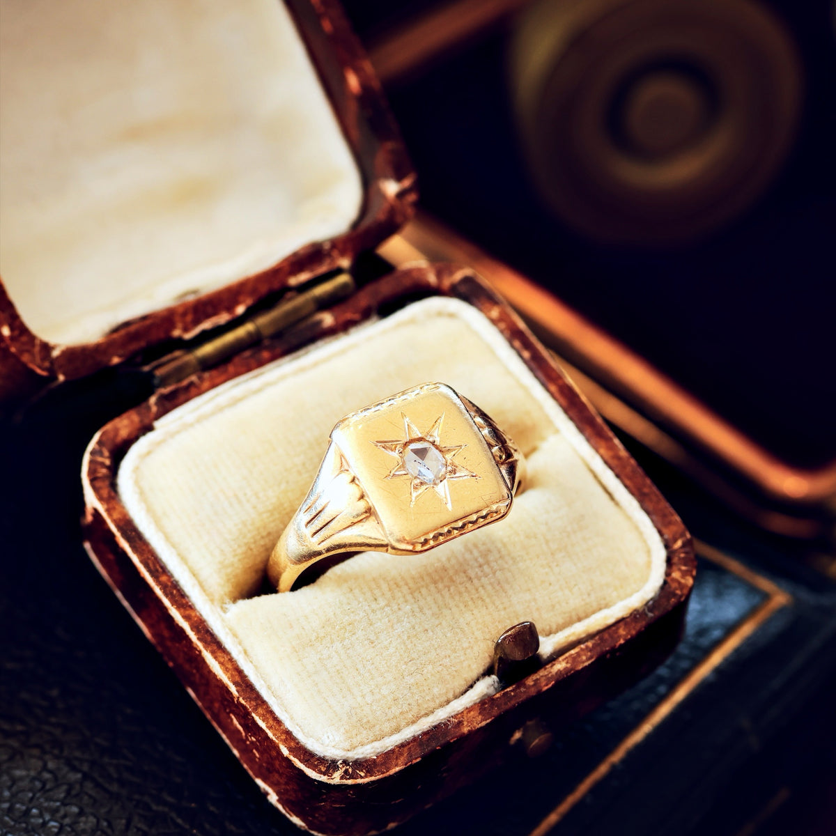 Vintage Date 1961 'Guiding Star' Diamond Signet Ring