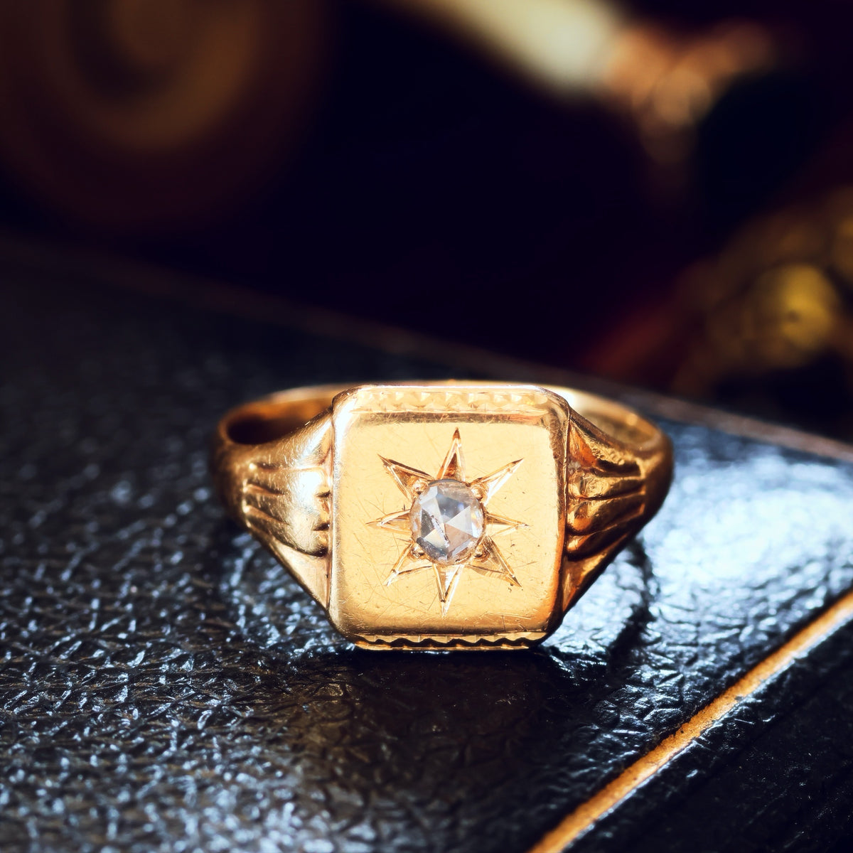 Vintage Date 1961 'Guiding Star' Diamond Signet Ring