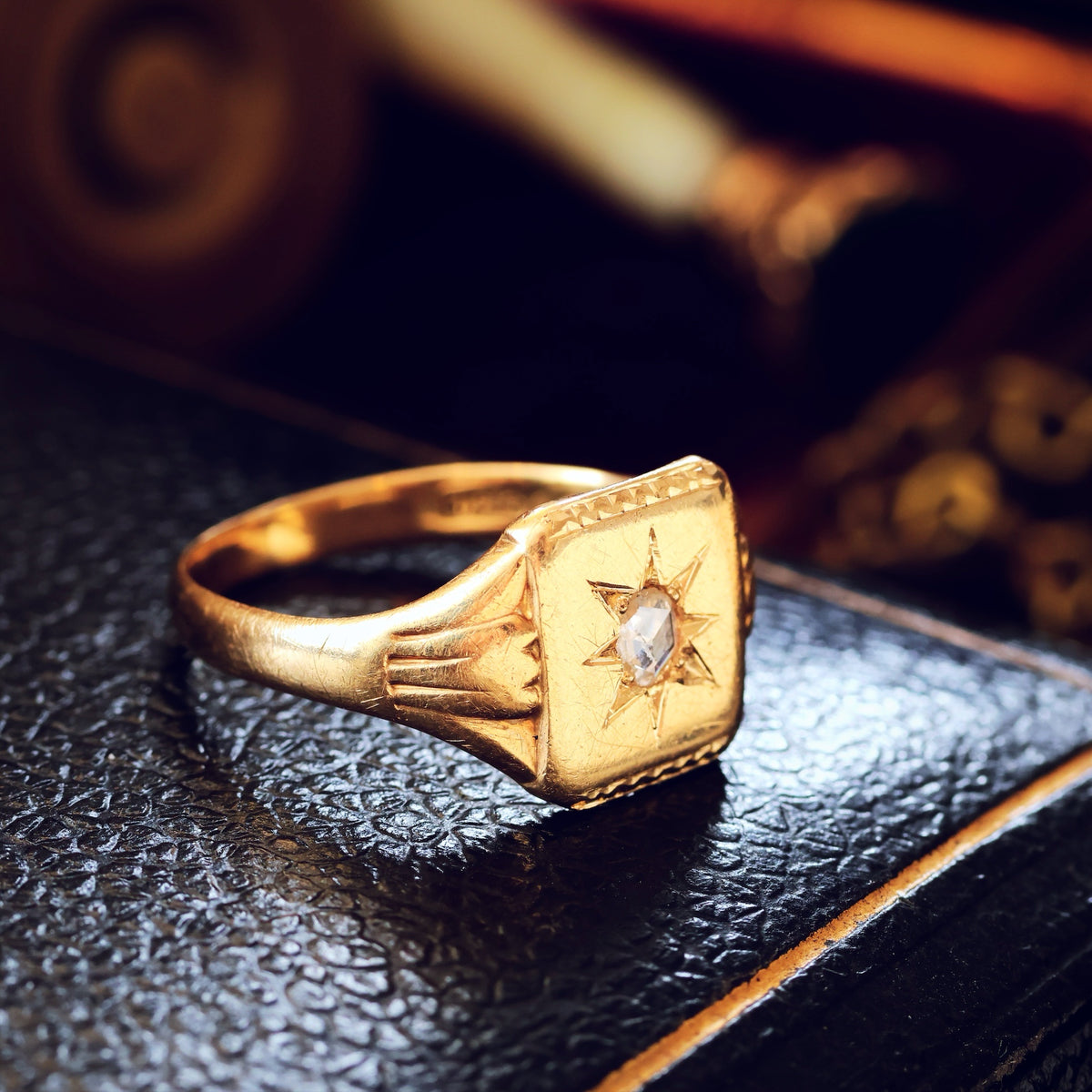 Vintage Date 1961 'Guiding Star' Diamond Signet Ring