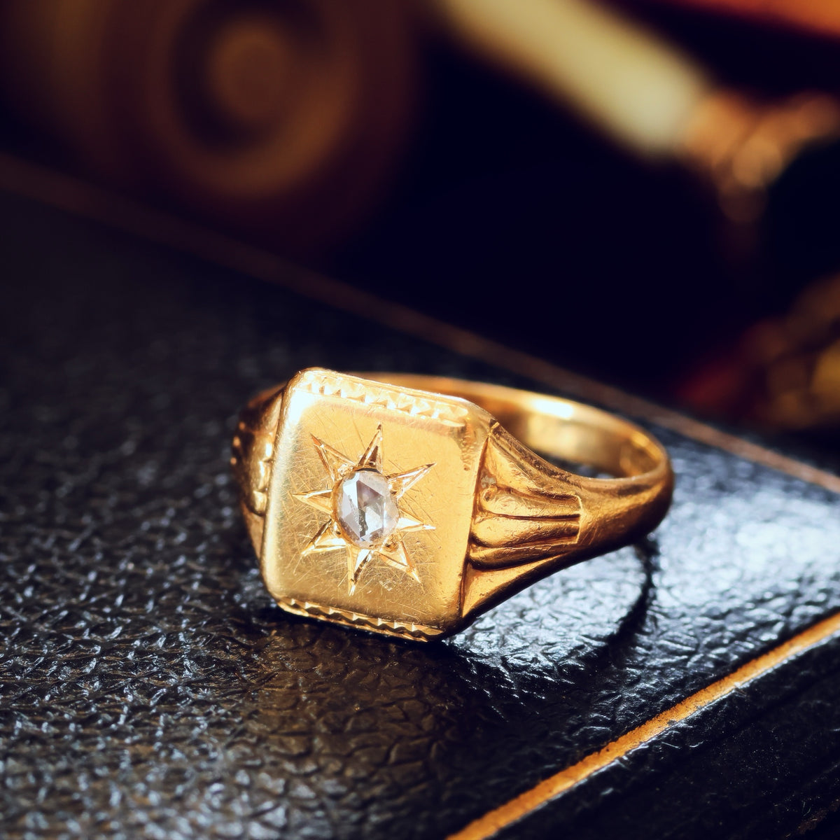 Vintage Date 1961 'Guiding Star' Diamond Signet Ring