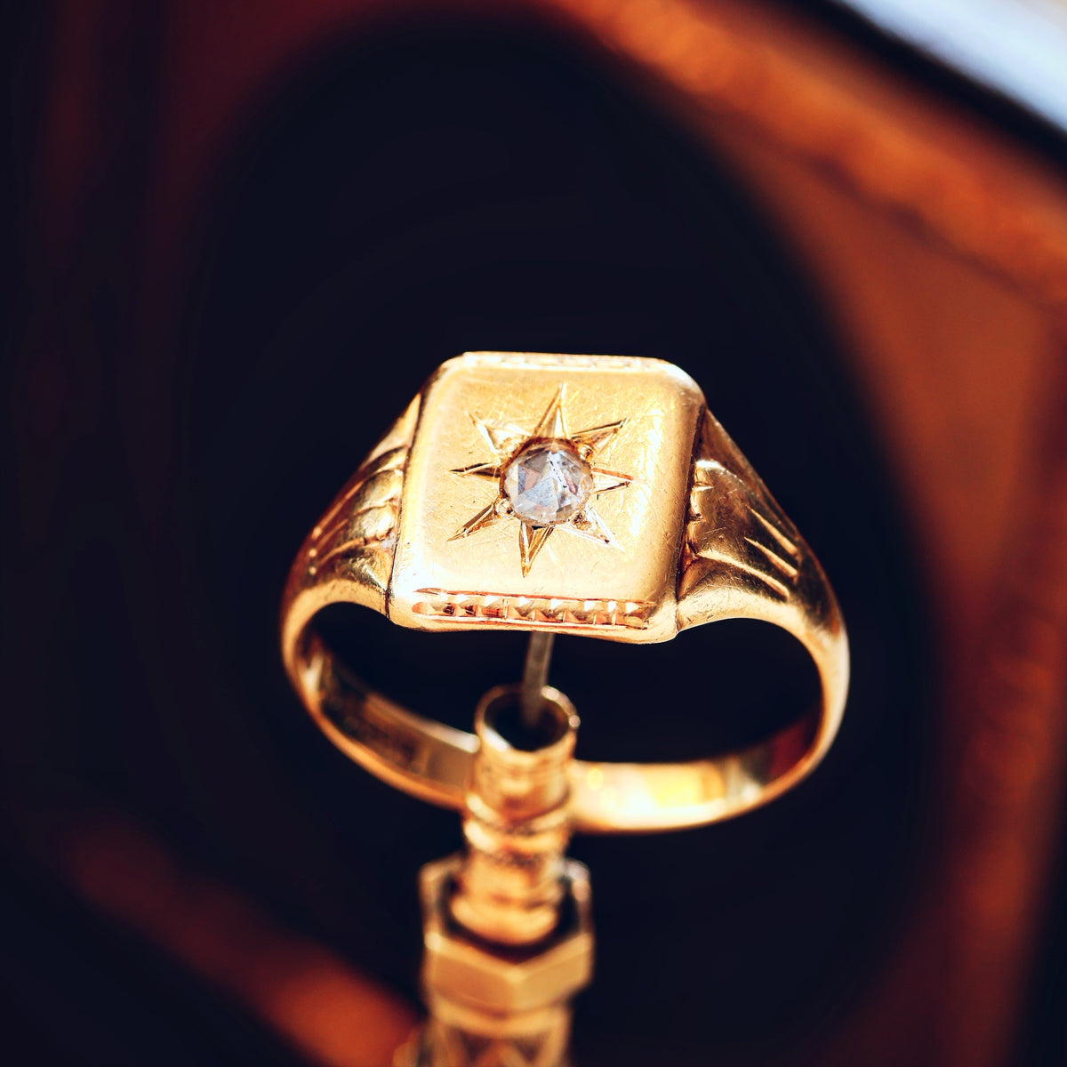 Vintage Date 1961 'Guiding Star' Diamond Signet Ring