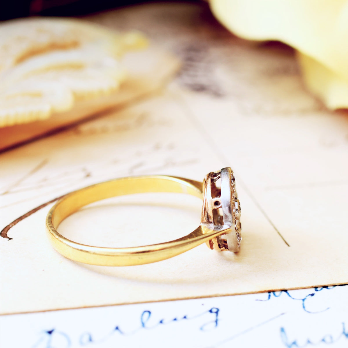 Vintage 1920's Art Deco Diamond Halo Ring