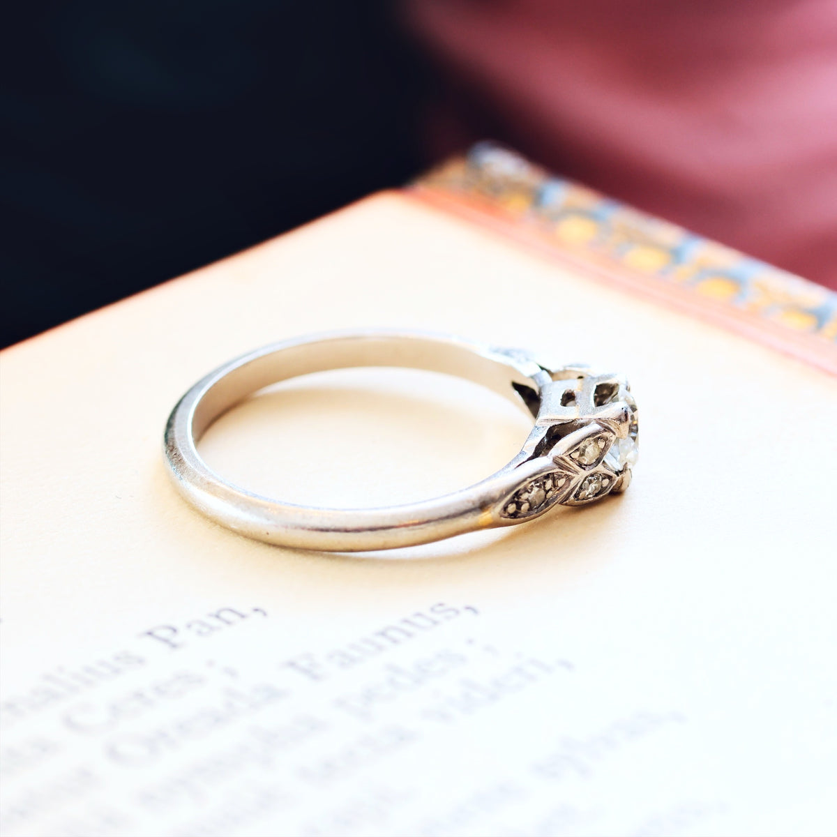 Hand Crafted Vintage Diamond & Platinum Engagement Ring