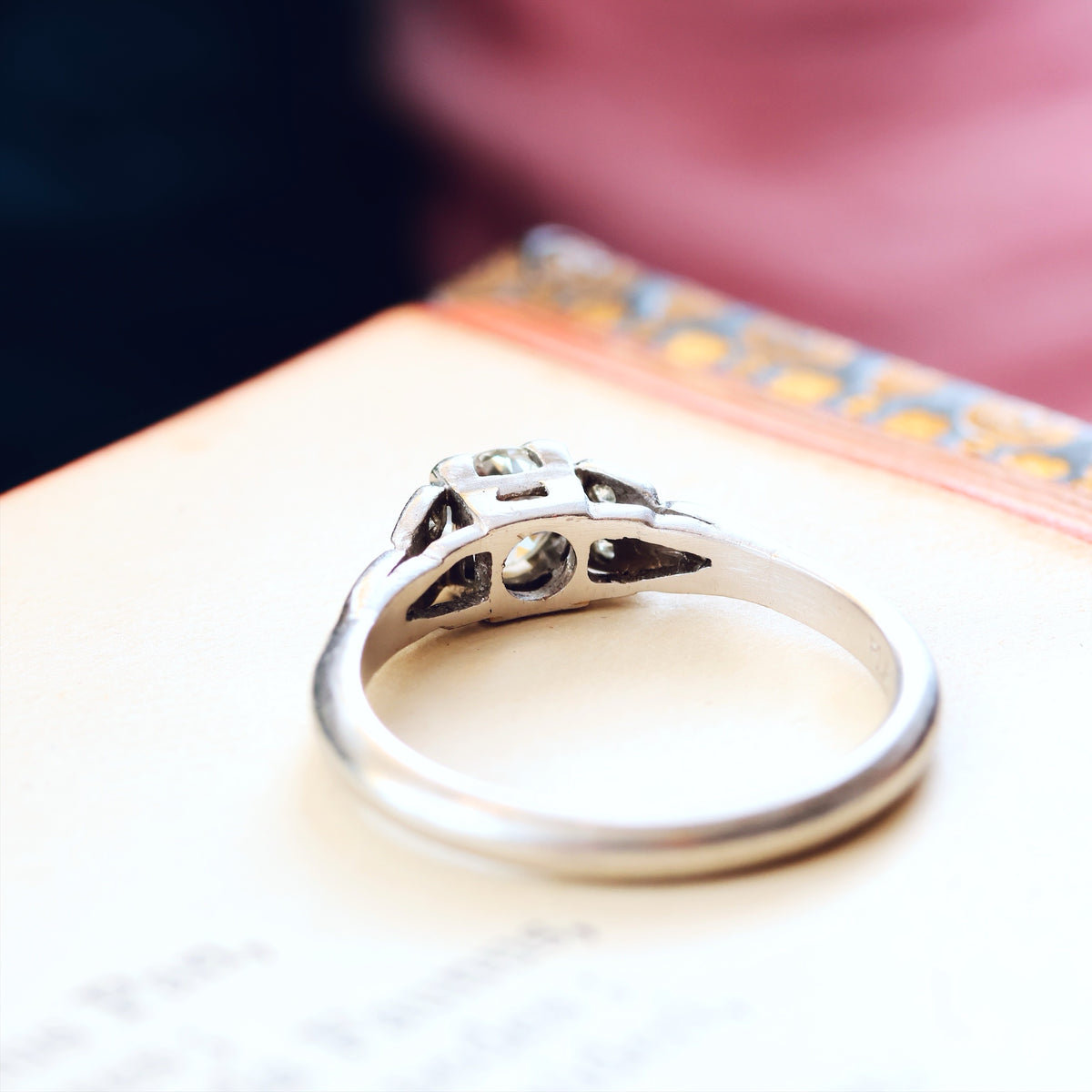 Hand Crafted Vintage Diamond & Platinum Engagement Ring