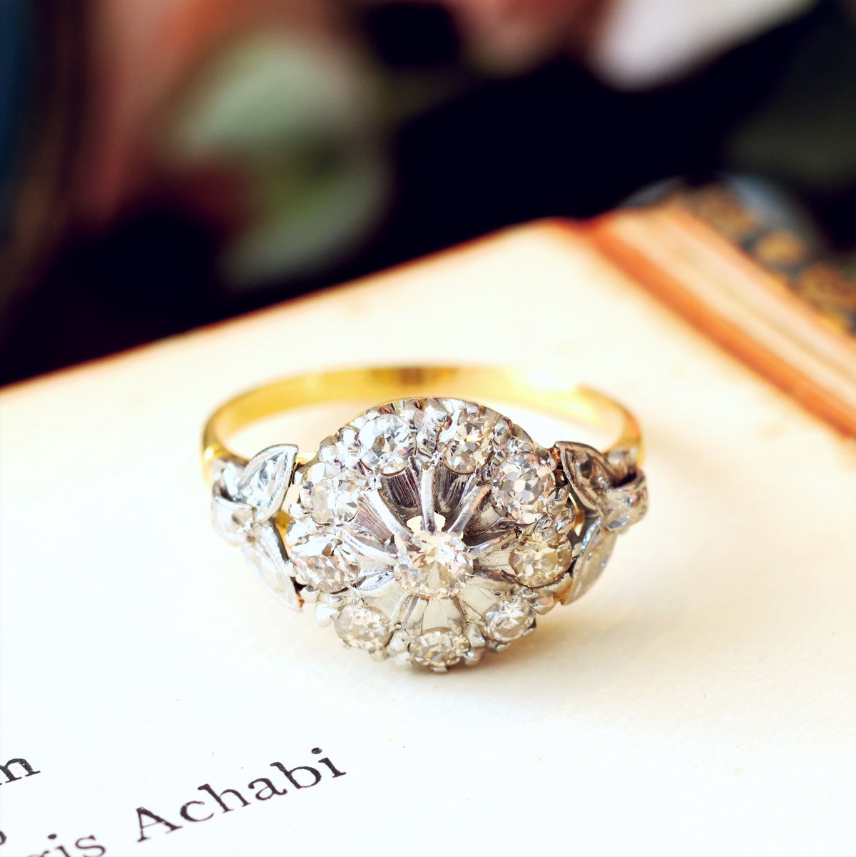 Vintage Diamond Cluster Cocktail Ring