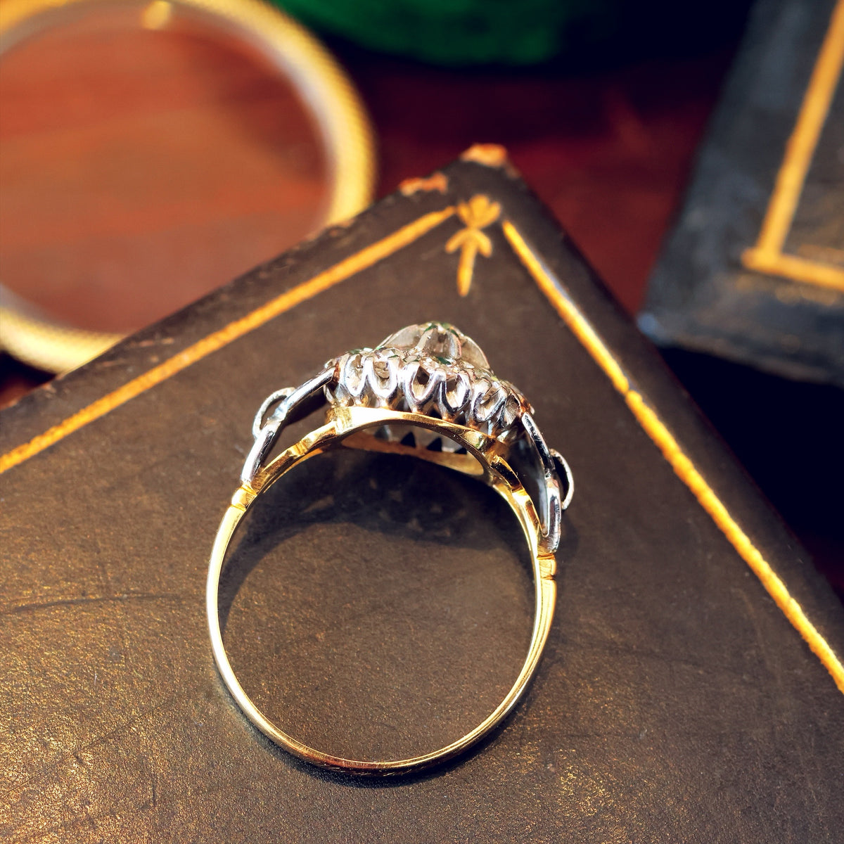 Stupendous Vintage 1950's Diamond Cluster Cocktail Ring