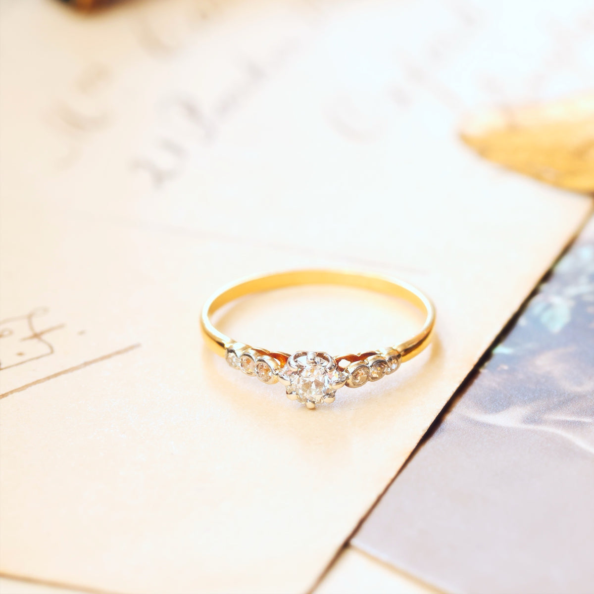 Unique Beauty! Vintage Diamond Engagement Ring