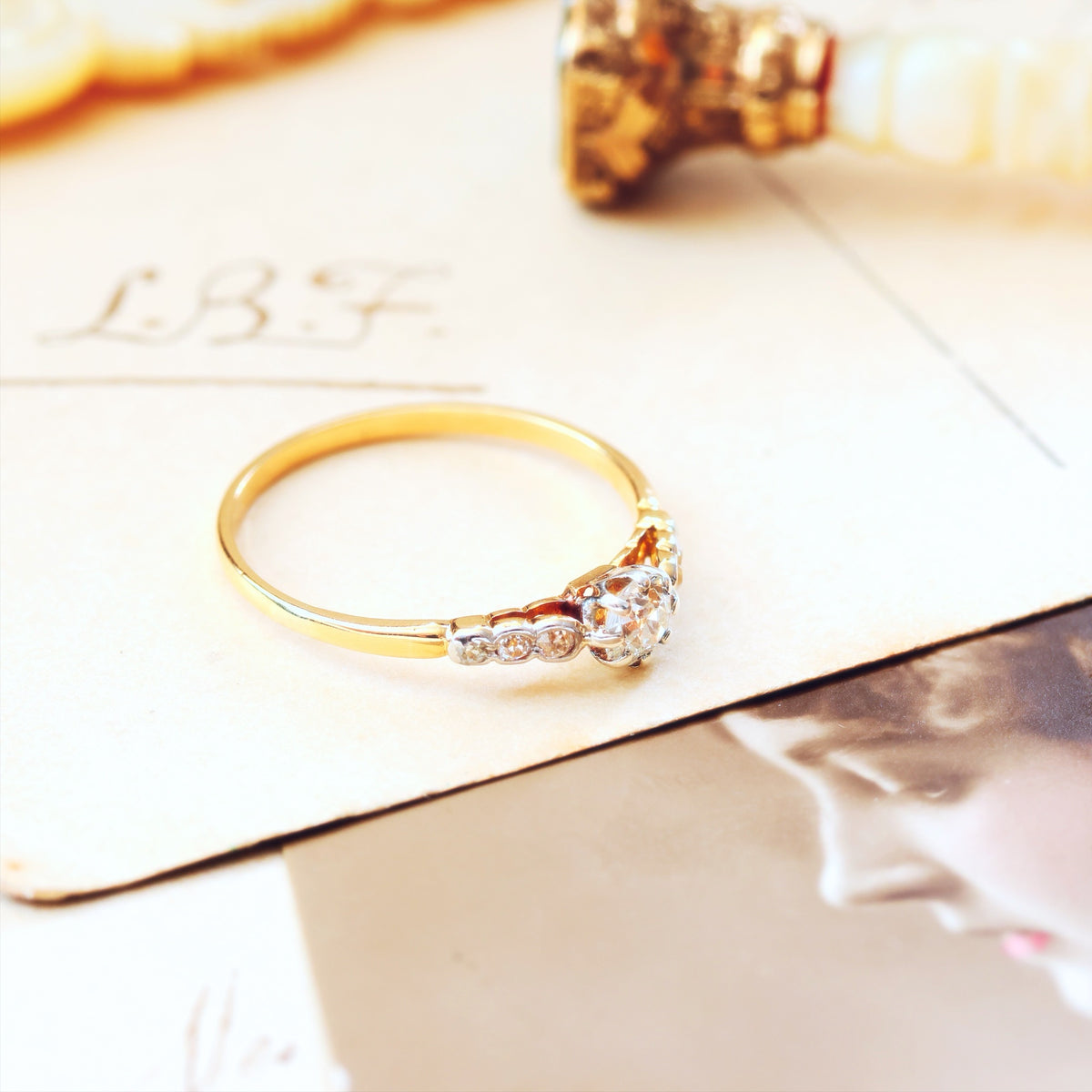Unique Beauty! Vintage Diamond Engagement Ring