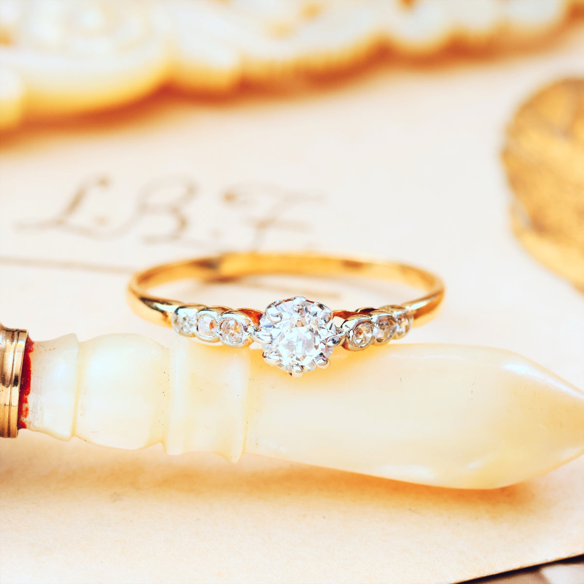 Unique Beauty! Vintage Diamond Engagement Ring