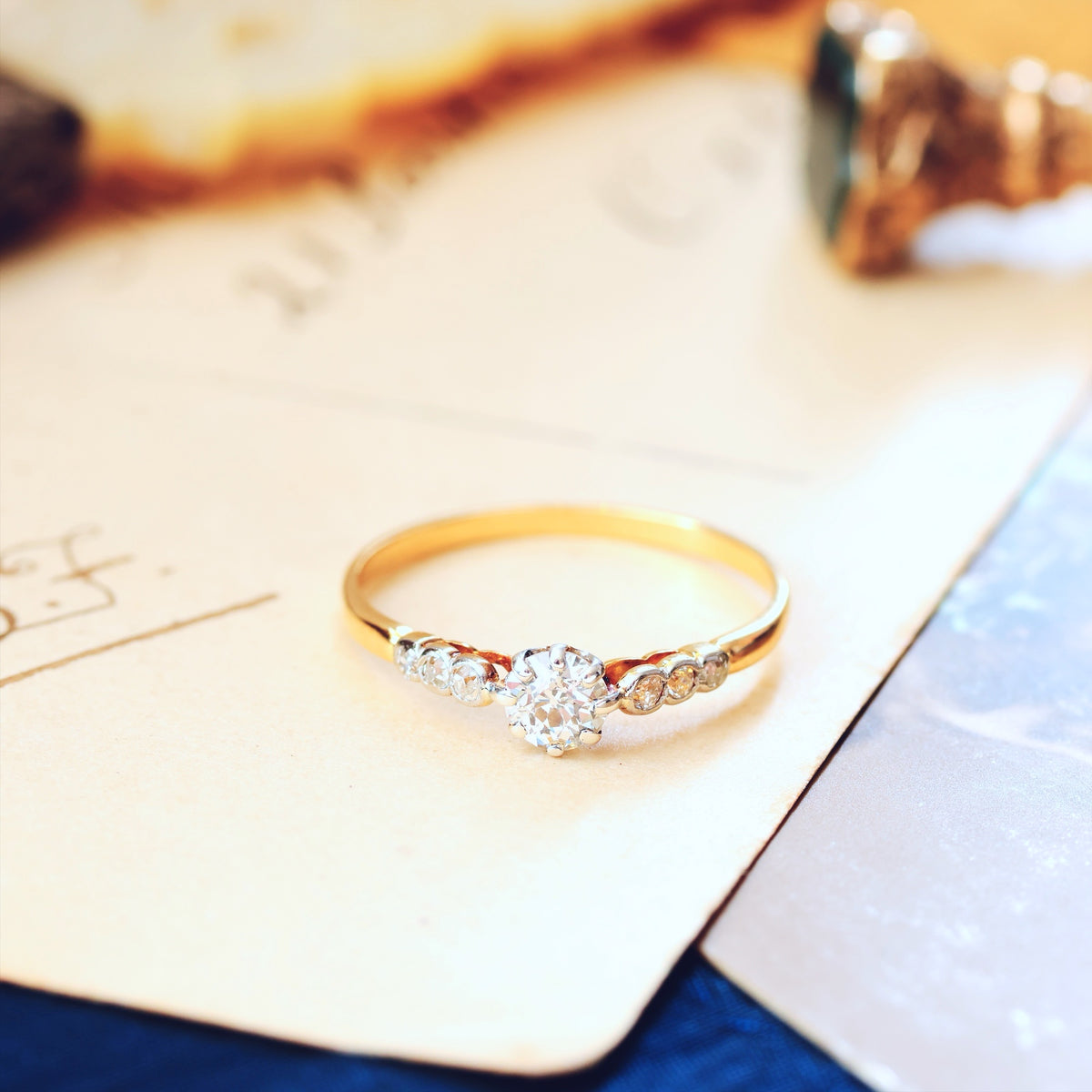 Unique Beauty! Vintage Diamond Engagement Ring