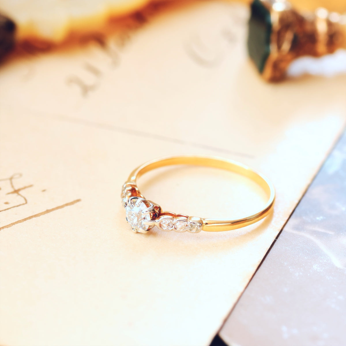 Unique Beauty! Vintage Diamond Engagement Ring