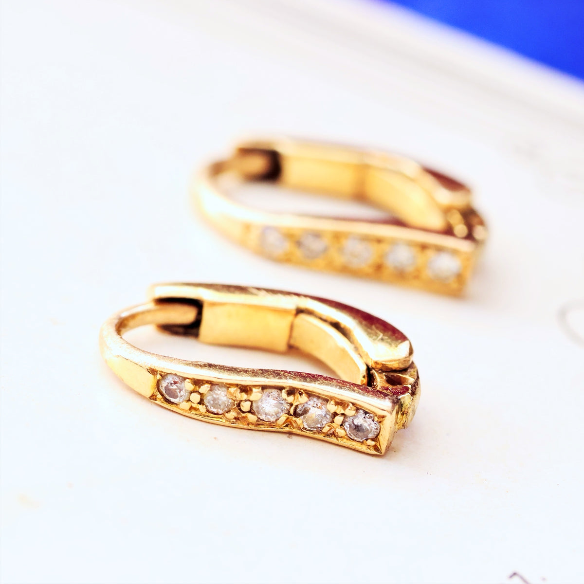 Cute Diamond Hoop Earrings