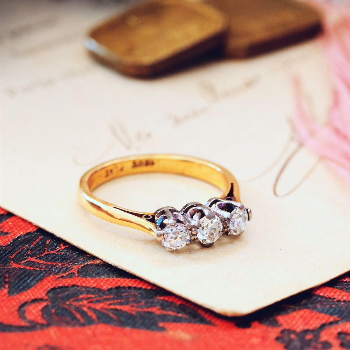 Vintage Sparkles! Diamond Trilogy Engagement Ring