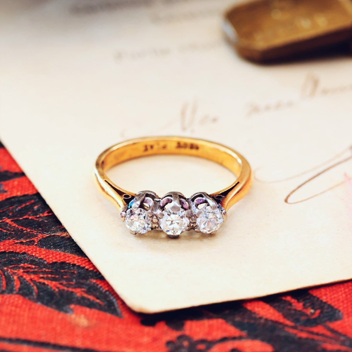 Vintage Sparkles! Diamond Trilogy Engagement Ring