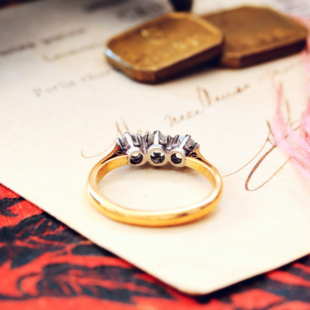 Vintage Sparkles! Diamond Trilogy Engagement Ring