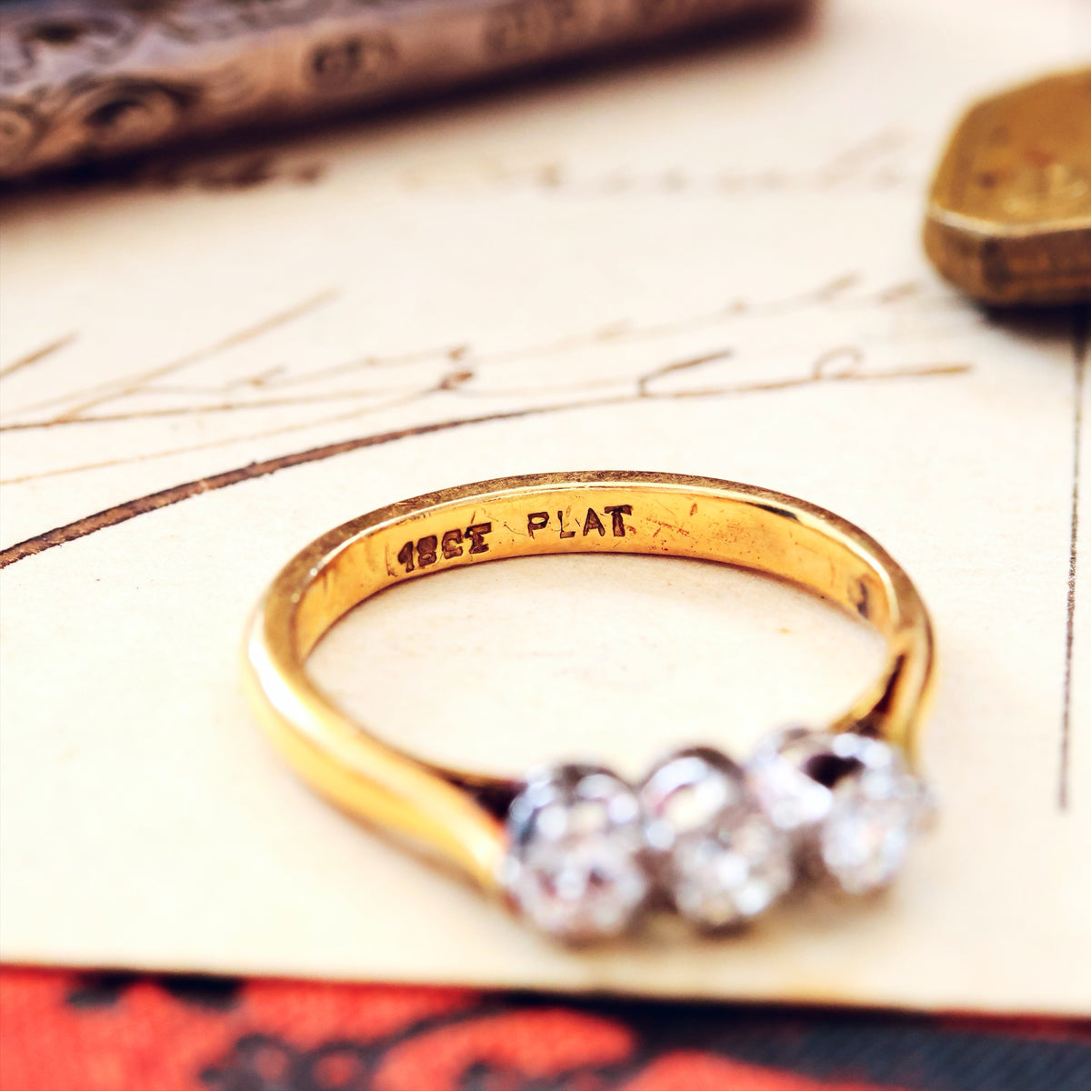 Vintage Sparkles! Diamond Trilogy Engagement Ring