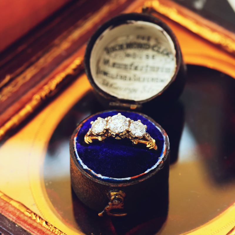 Vintage Diamond Trilogy Engagement Ring