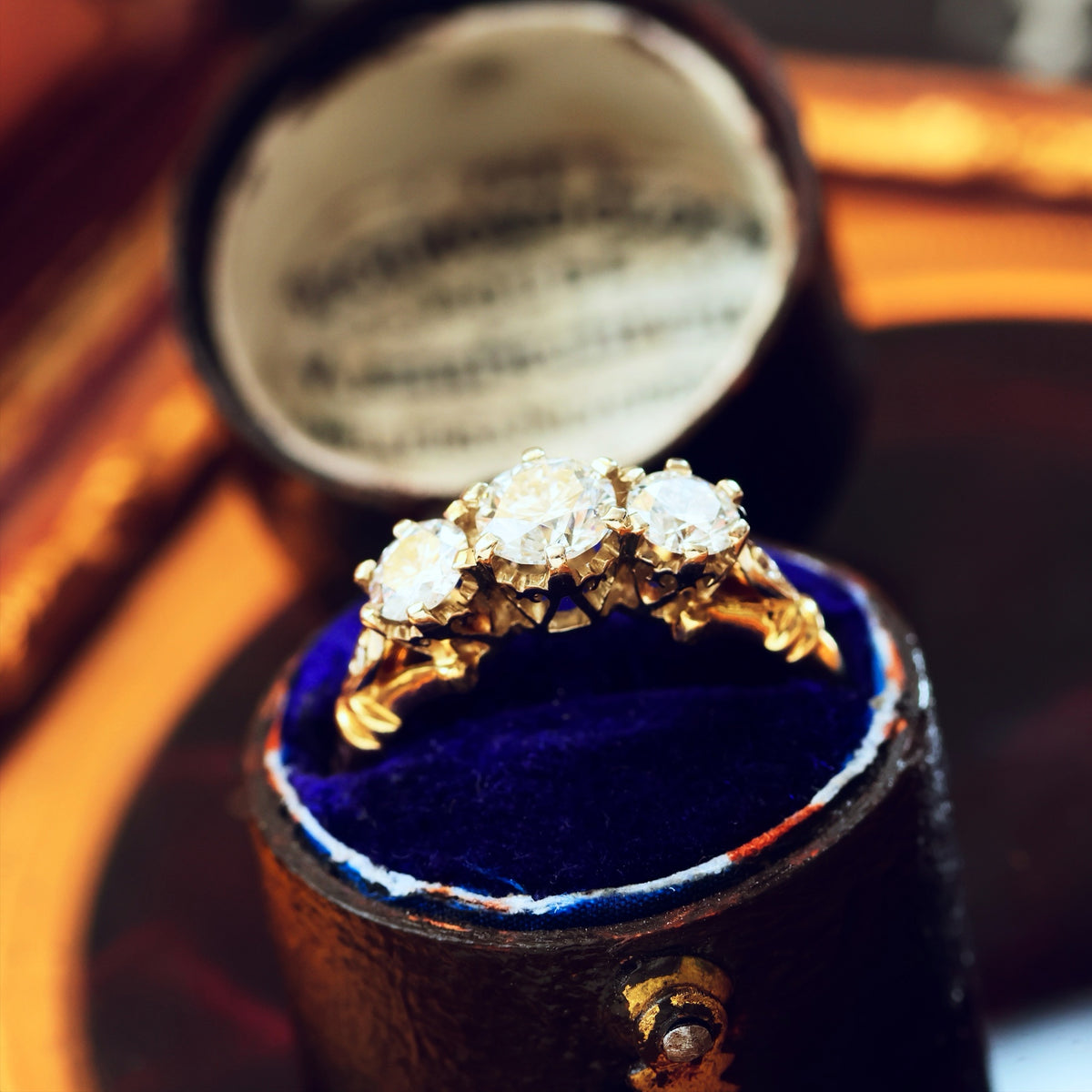 Sparkly Sensation! Vintage Diamond Trilogy Engagement Ring