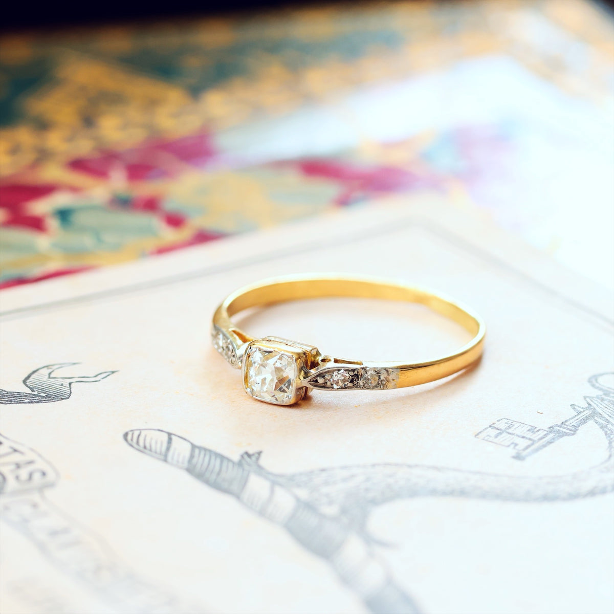 Dearest! Vintage Edwardian Diamond Engagement Ring