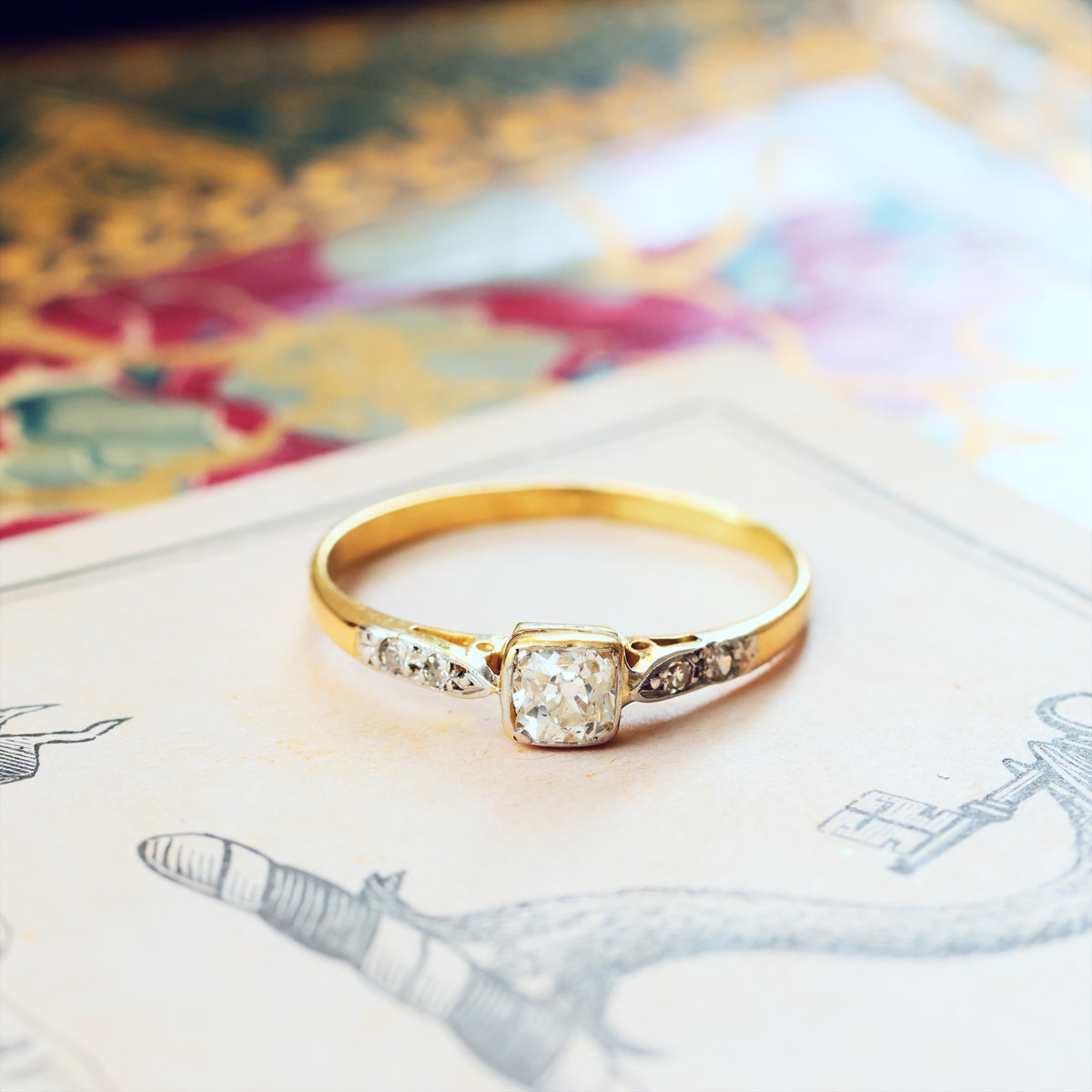 Vintage Edwardian Diamond Engagement Ring