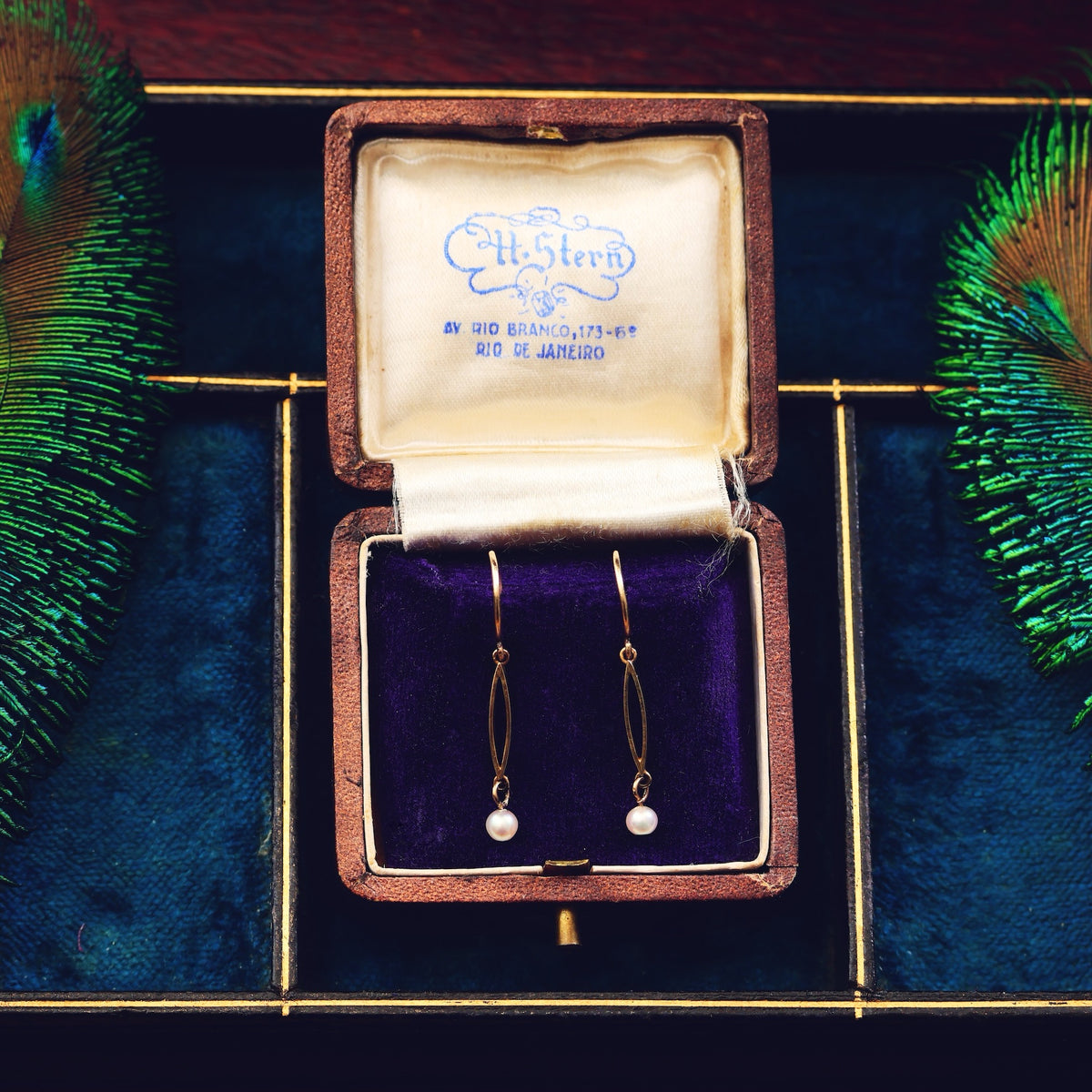 Vintage Edwardian Style Pearl Drop Earrings