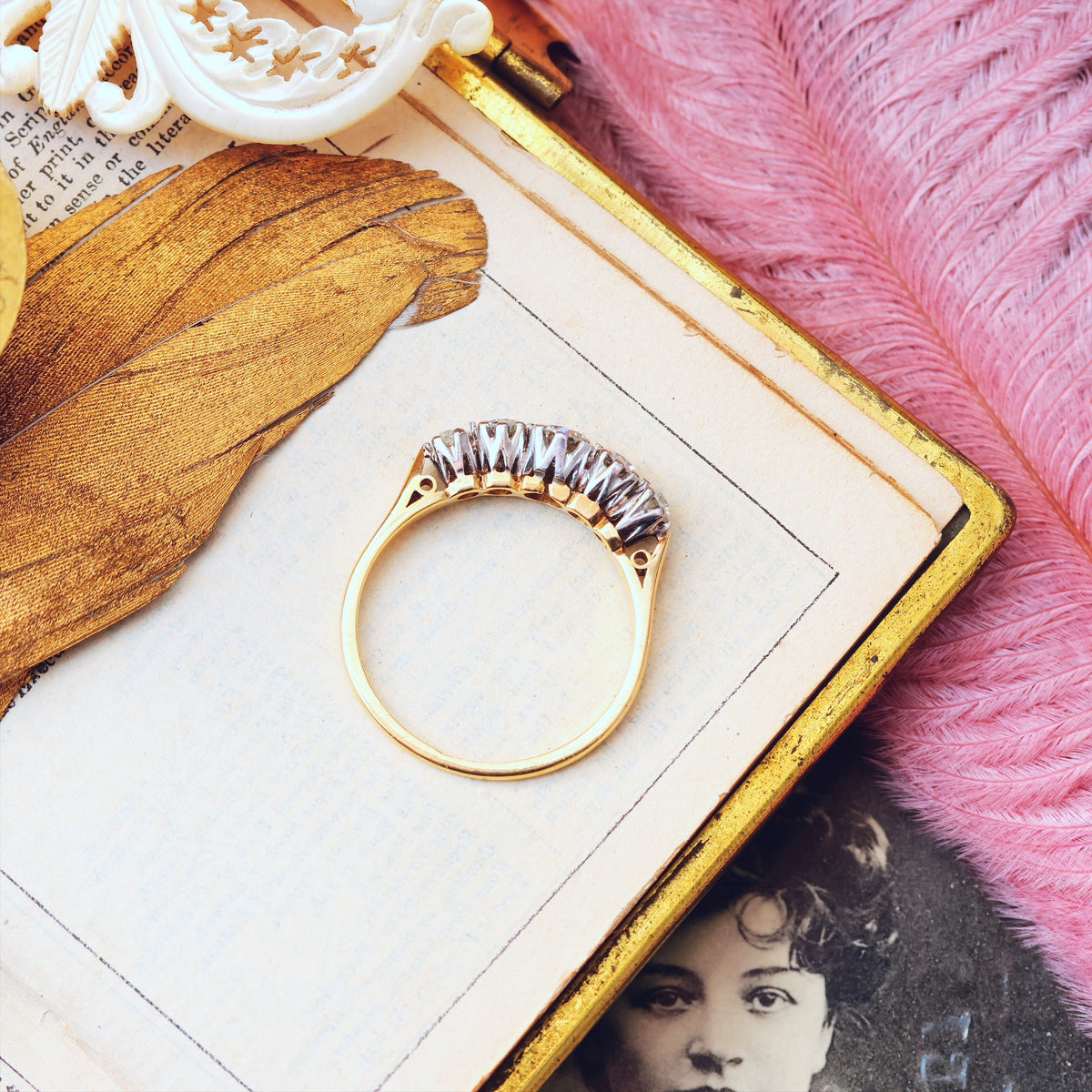 Divine Lovely! Vintage Five Stone Diamond Engagement Ring