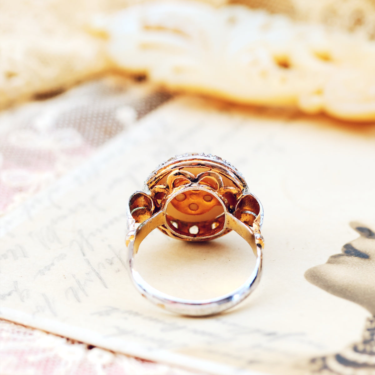 Vintage French Mabe Pearl Dress Ring