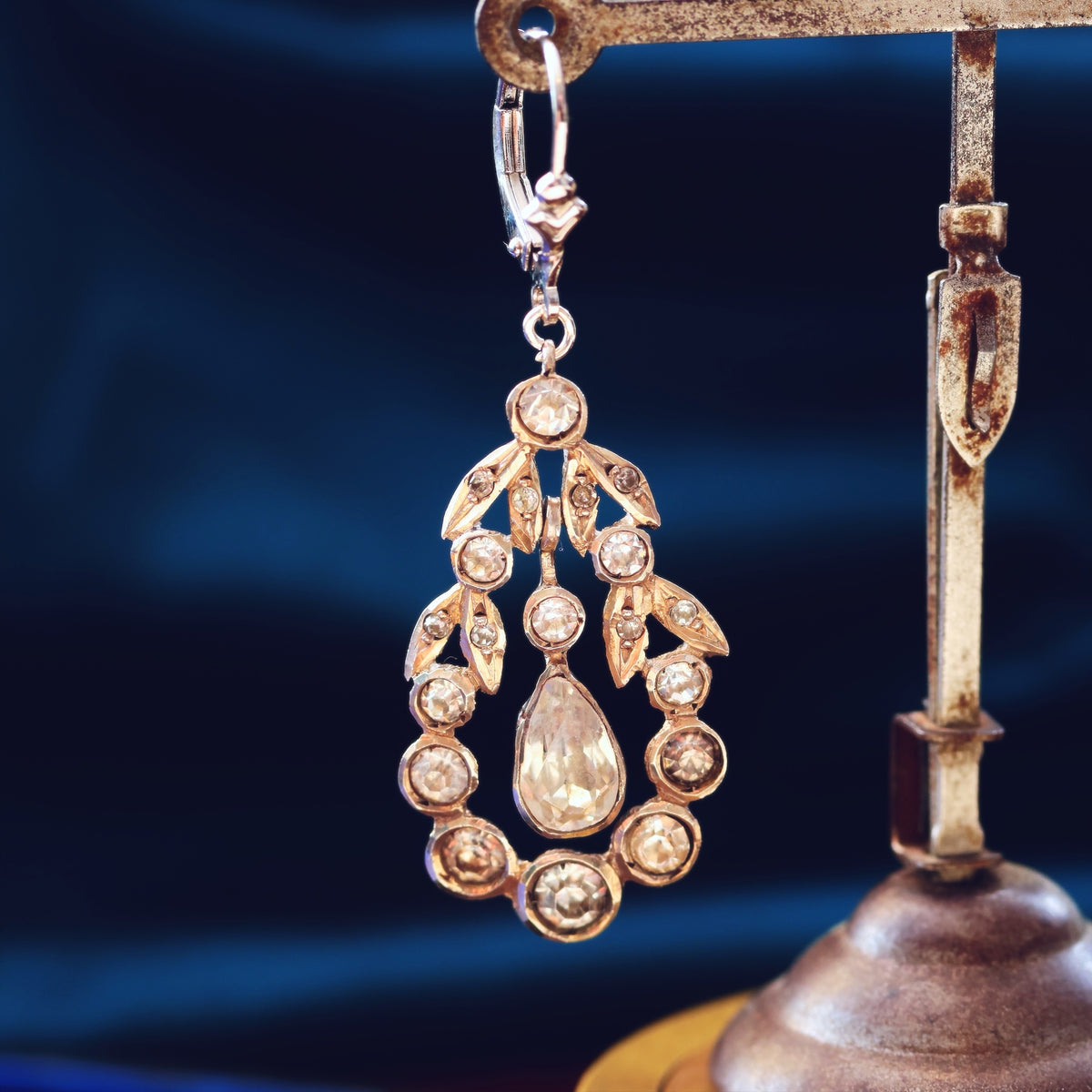 Gorgeous Georgian Style 1950's Paste Earrings