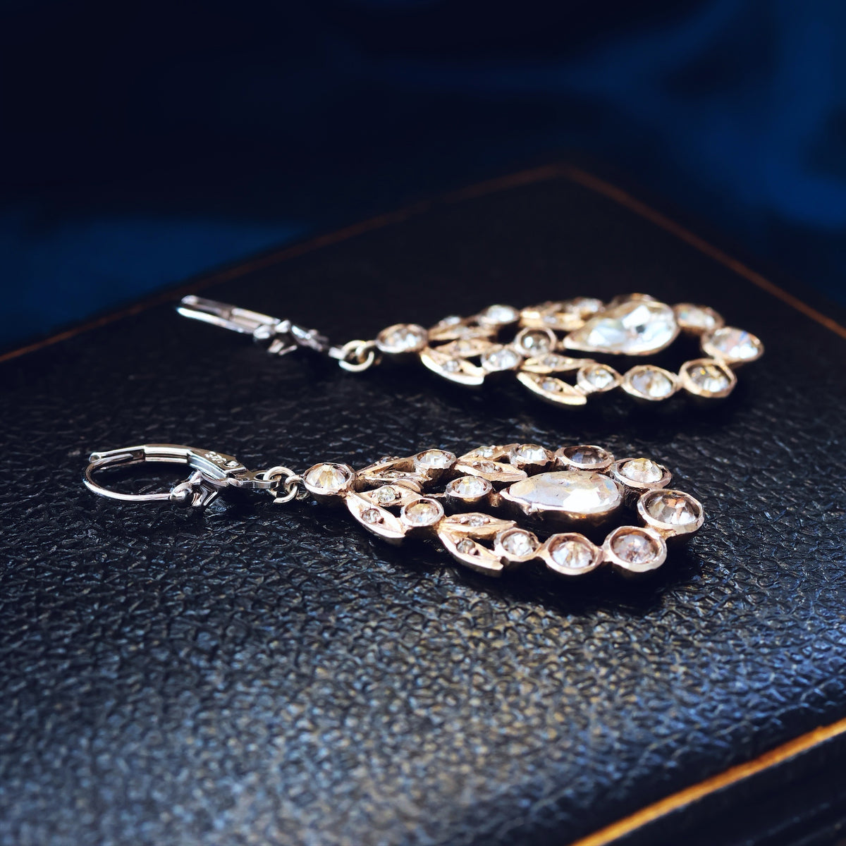 Gorgeous Georgian Style 1950's Paste Earrings