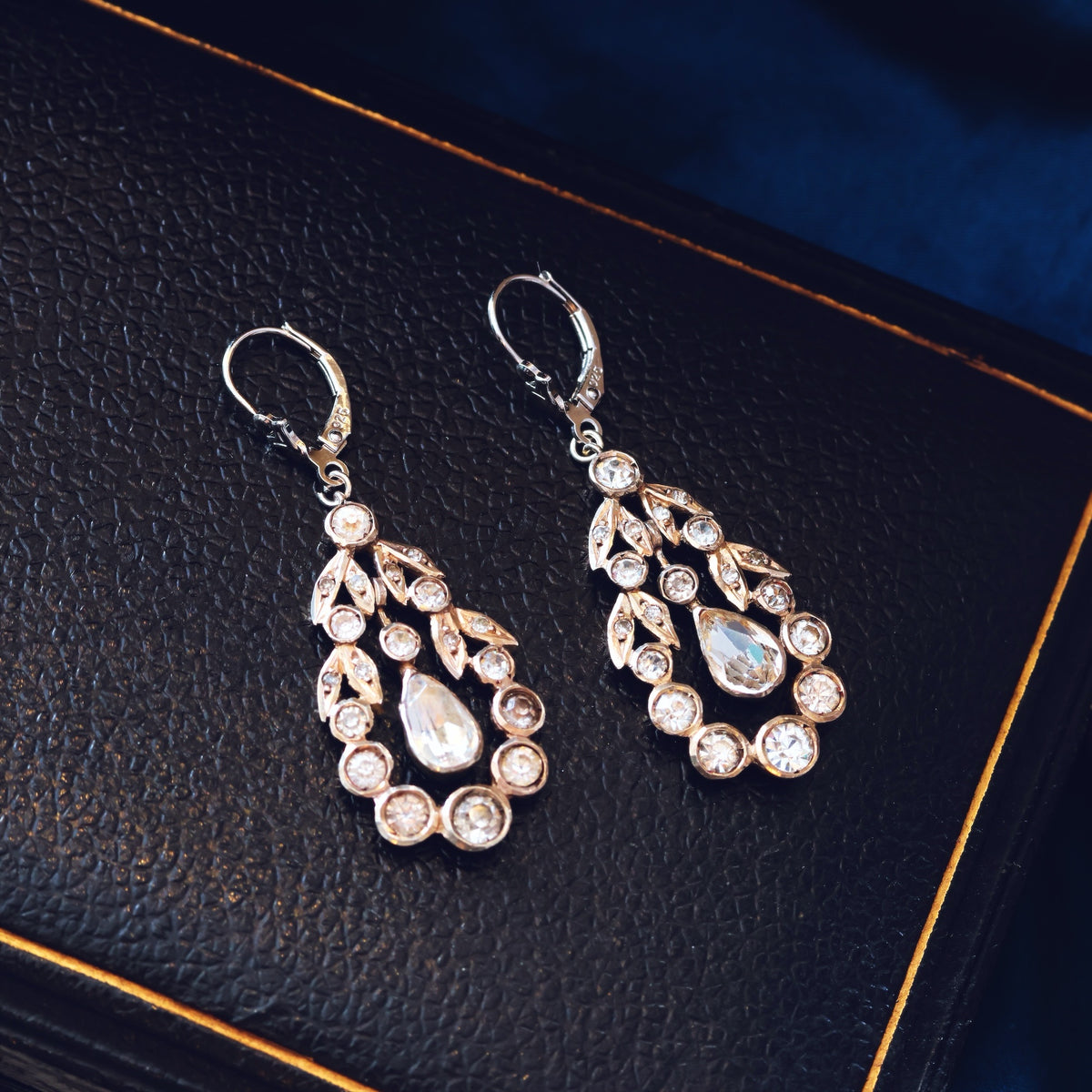 Gorgeous Georgian Style 1950's Paste Earrings