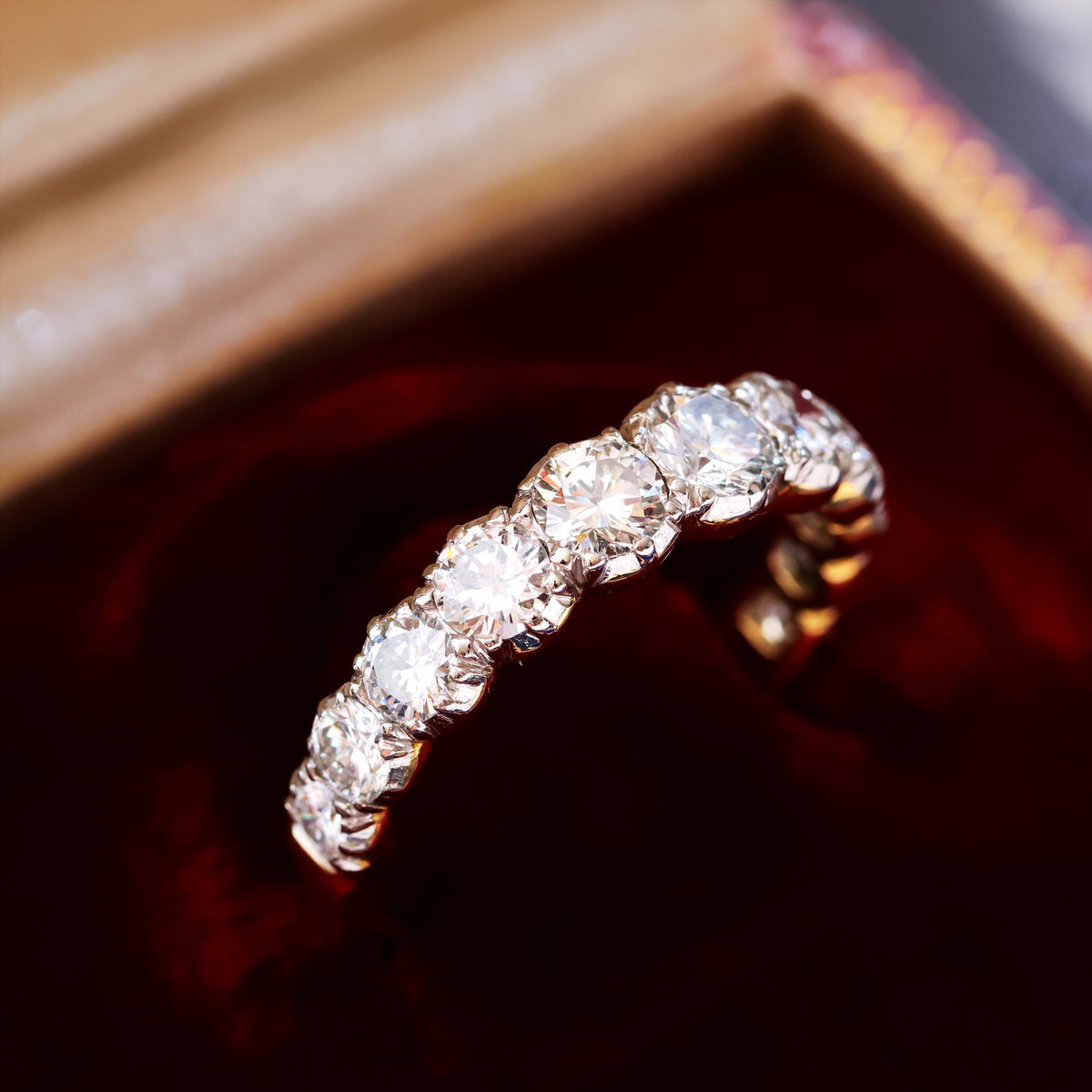 Incredible Georgian Style Diamond 3/4 Eternity Ring