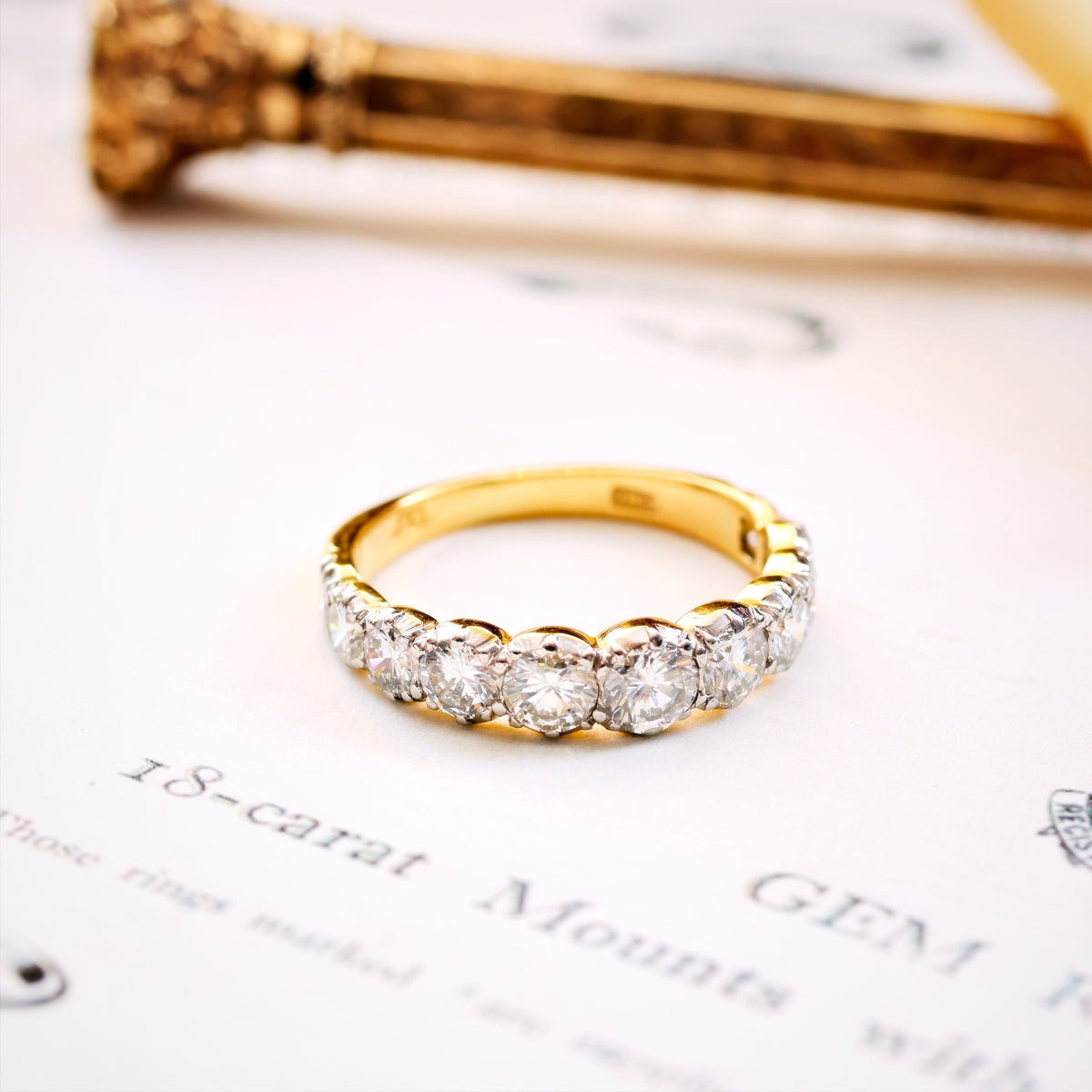 Incredible Georgian Style Diamond 3/4 Eternity Ring