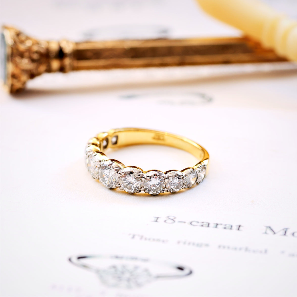 Incredible Georgian Style Diamond 3/4 Eternity Ring