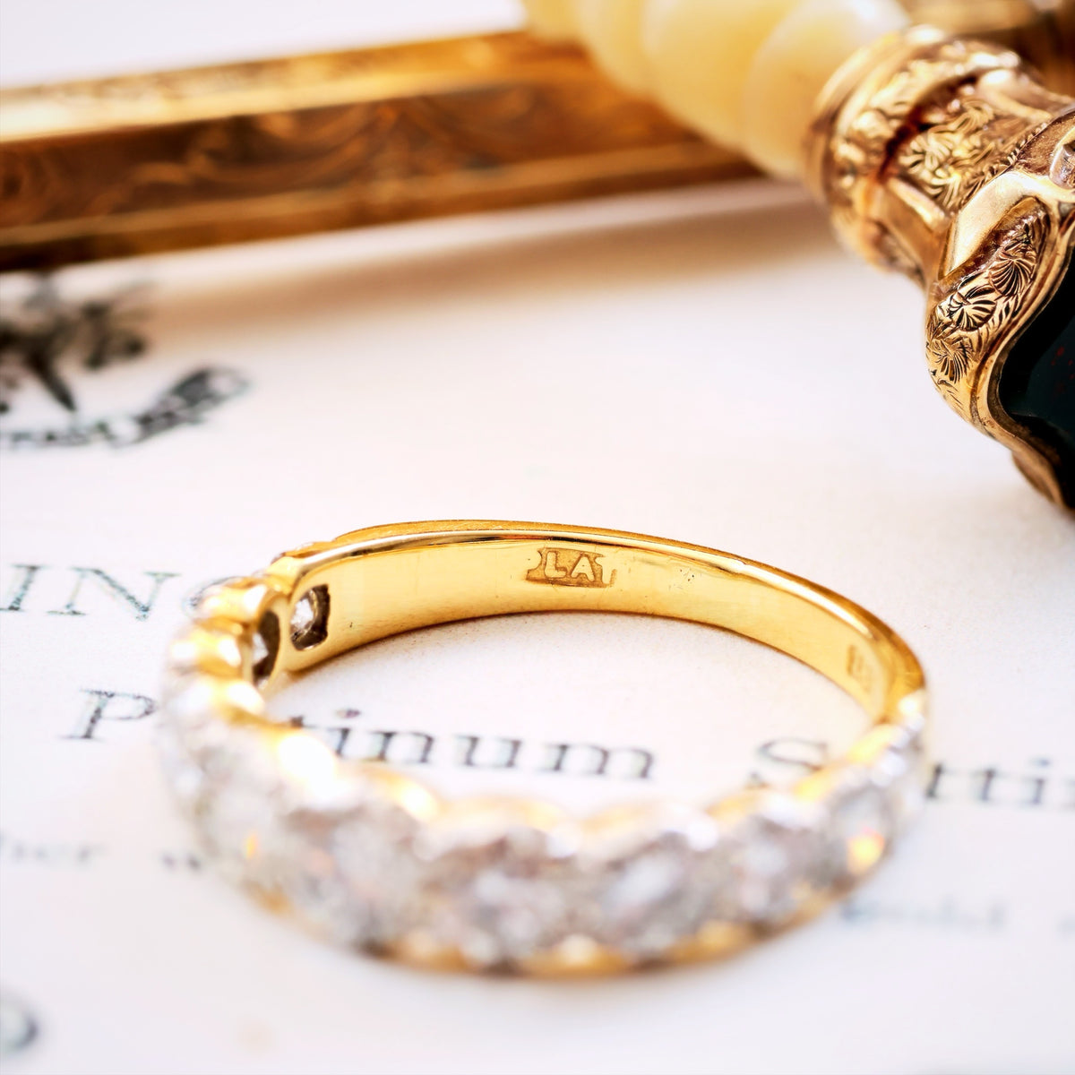 Incredible Georgian Style Diamond 3/4 Eternity Ring