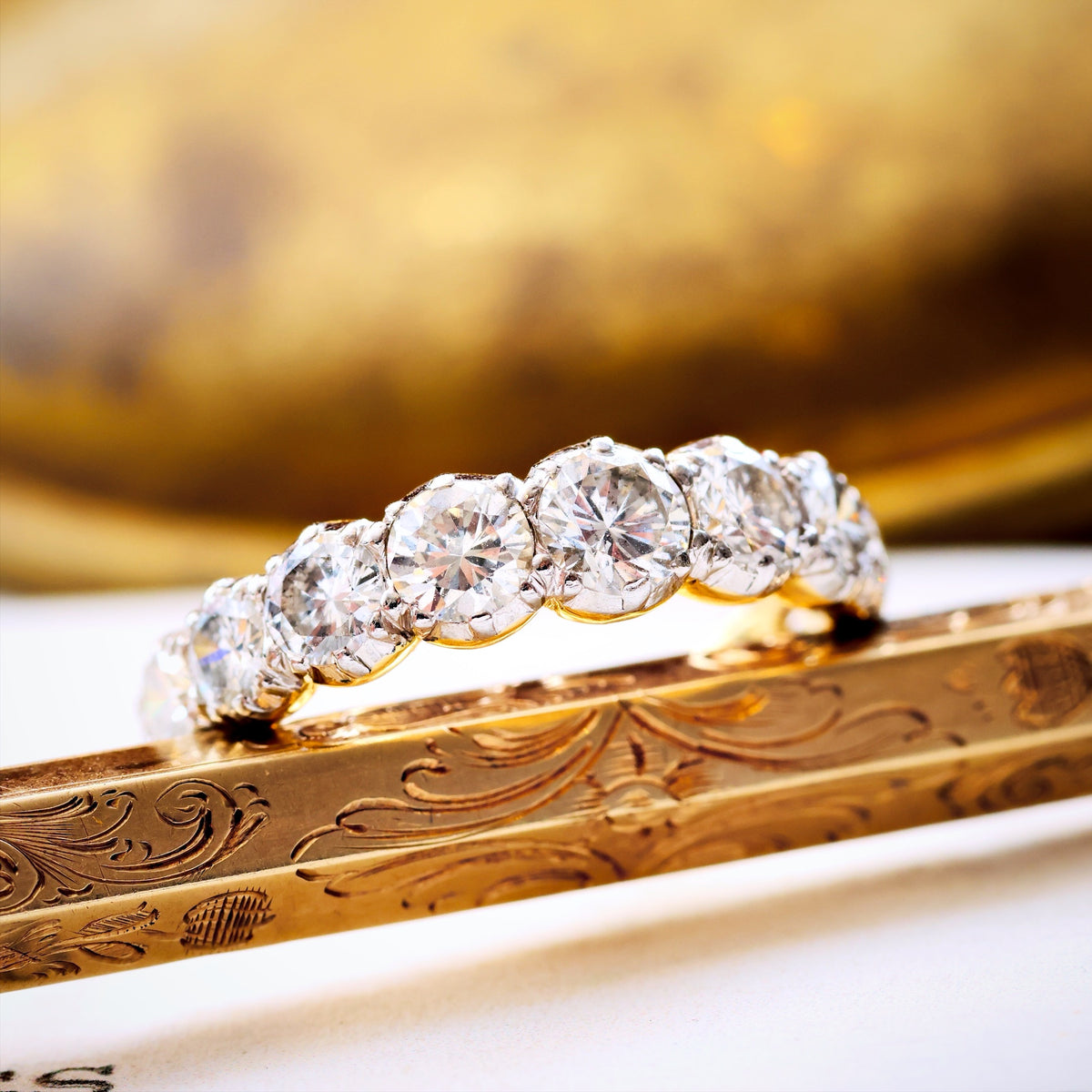 Incredible Georgian Style Diamond 3/4 Eternity Ring