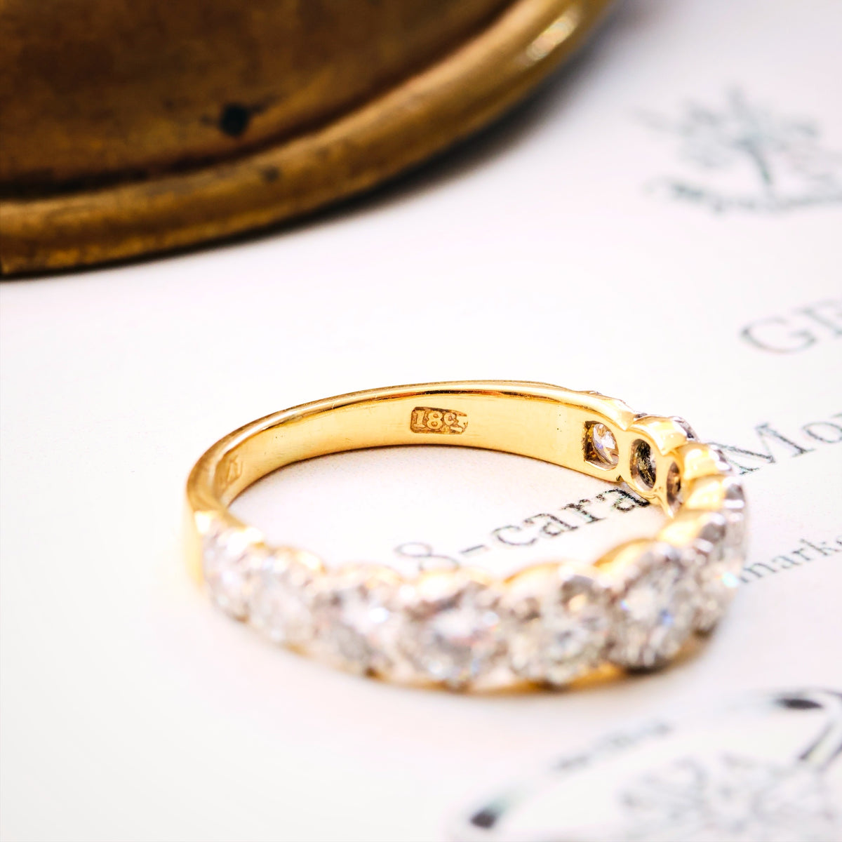 Incredible Georgian Style Diamond 3/4 Eternity Ring