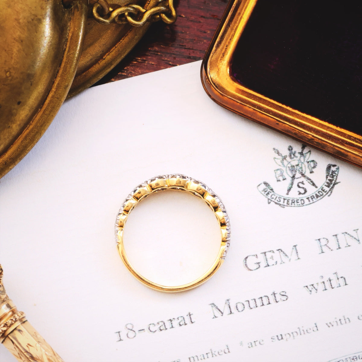 Incredible Georgian Style Diamond 3/4 Eternity Ring